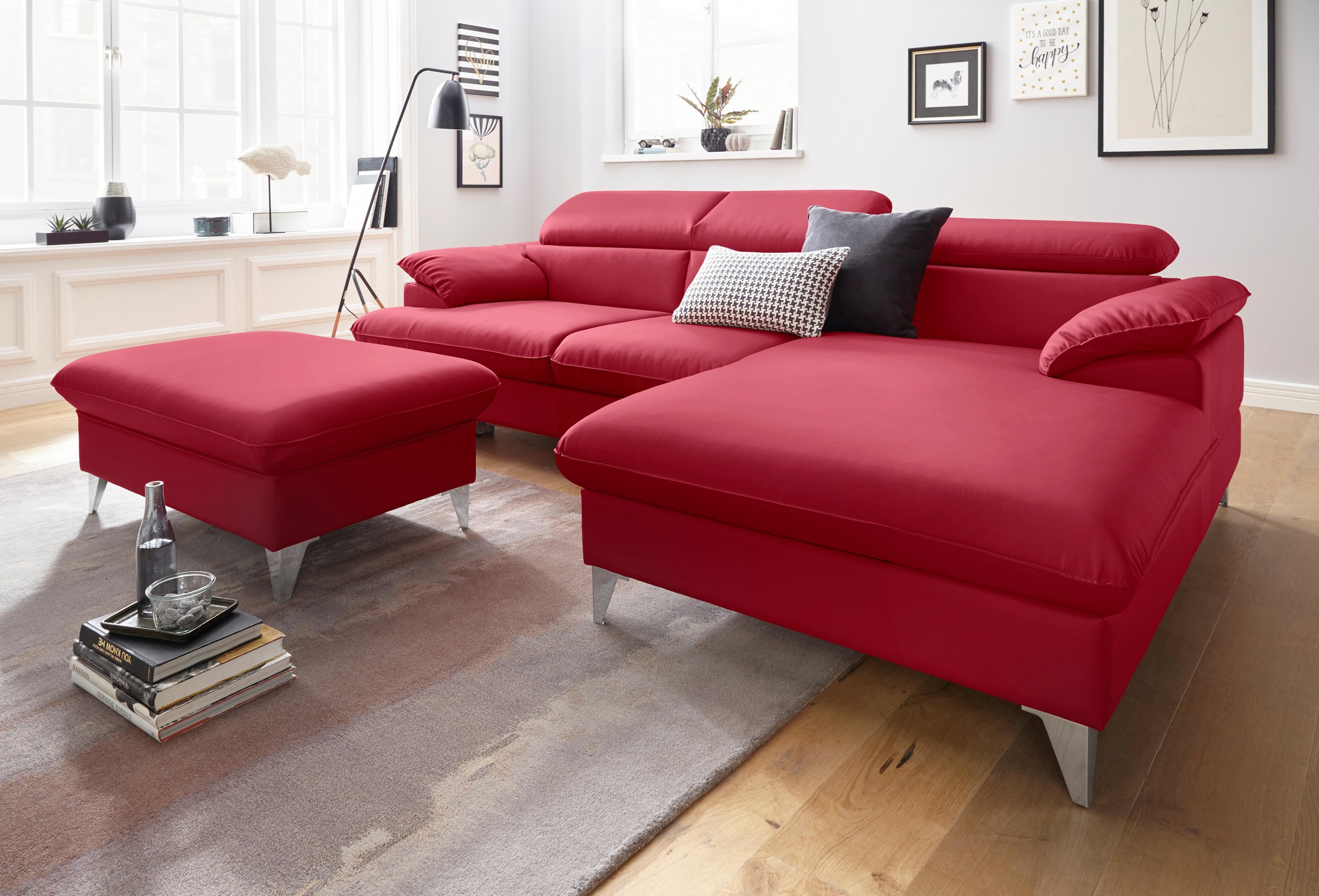 COTTA Ecksofa "Caluso L-Form", mit Kopfteilverstellung, wahlweise mit Bettf günstig online kaufen