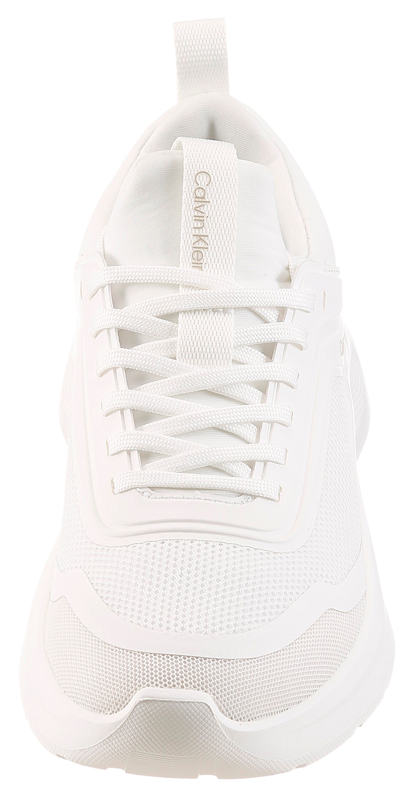 Slip-On Sneaker CALVIN KLEIN "LIGHT RUNNER SOCK MESH LYCRA", Damen, Gr. 39, weiß, ecru, Textil, Schuhe, Slipper, Halbschuh, Freizeitsneaker mit Mesh-Einsatz 3