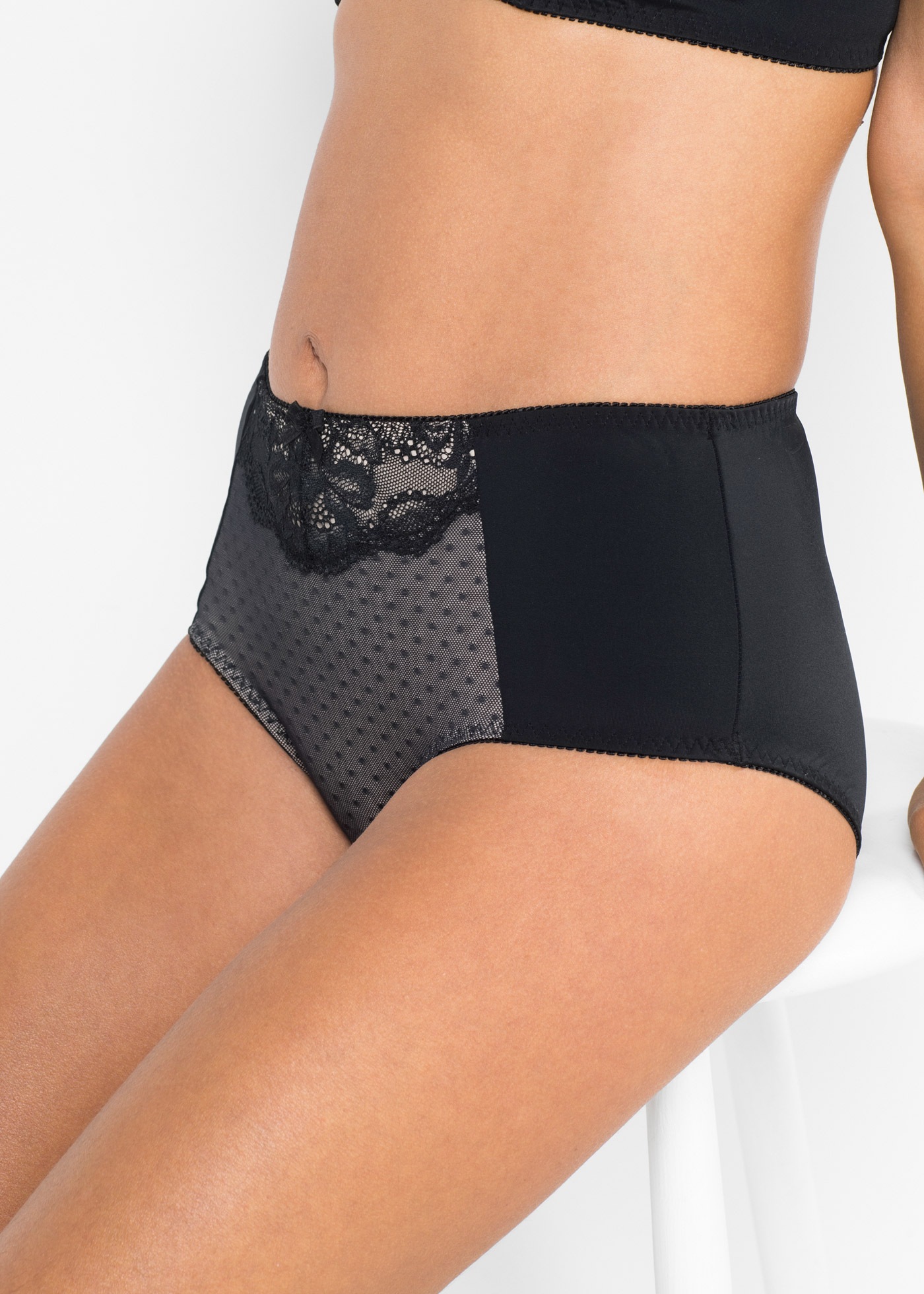 Thumbnail - bonprix Formslip mit Spitzen-Details, mit Futter aus Baumwolle