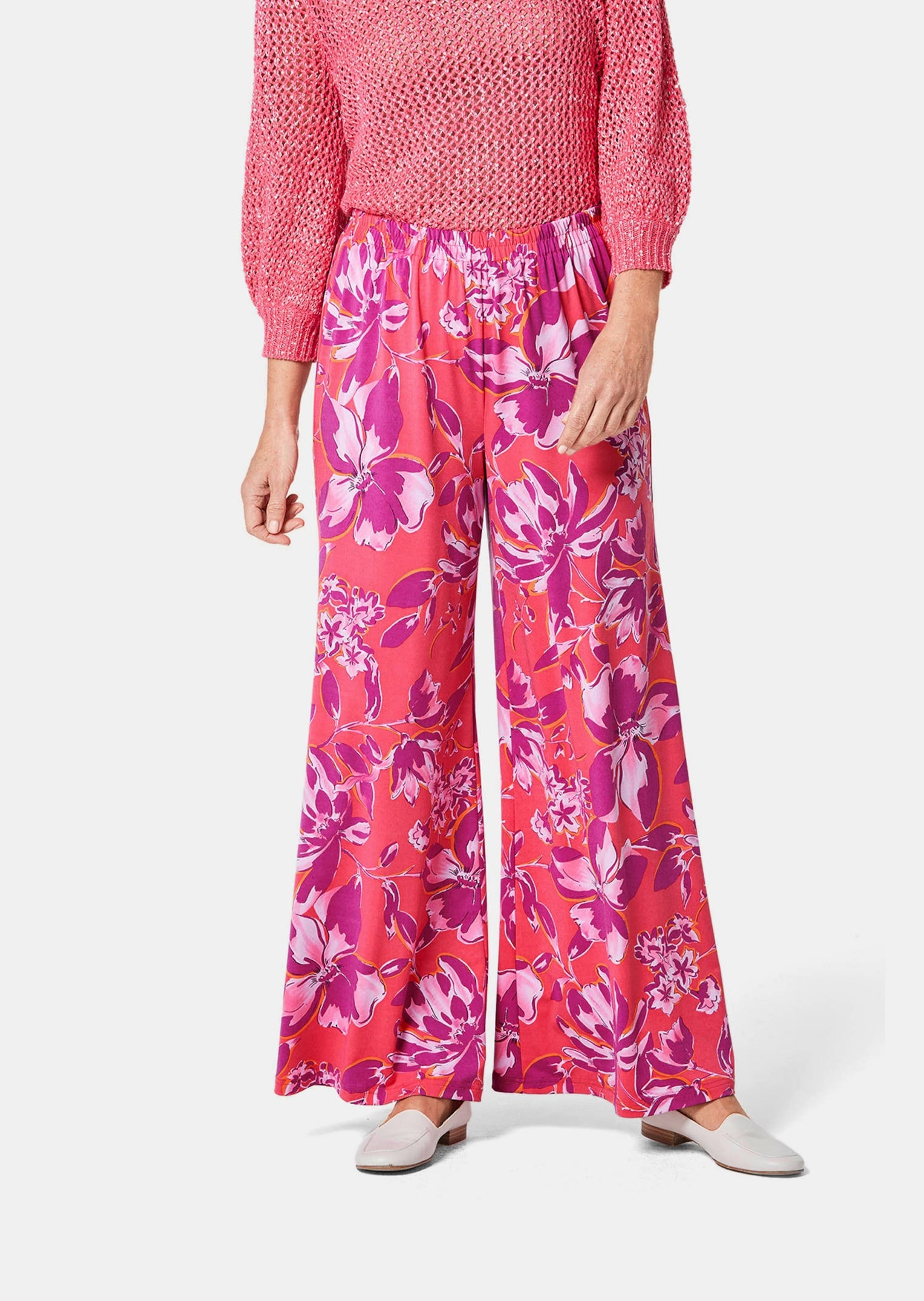GOLDNER 2-in-1-Hose »Palazzo-Hose Palazzo-Hose mit sommerlichem Druck«