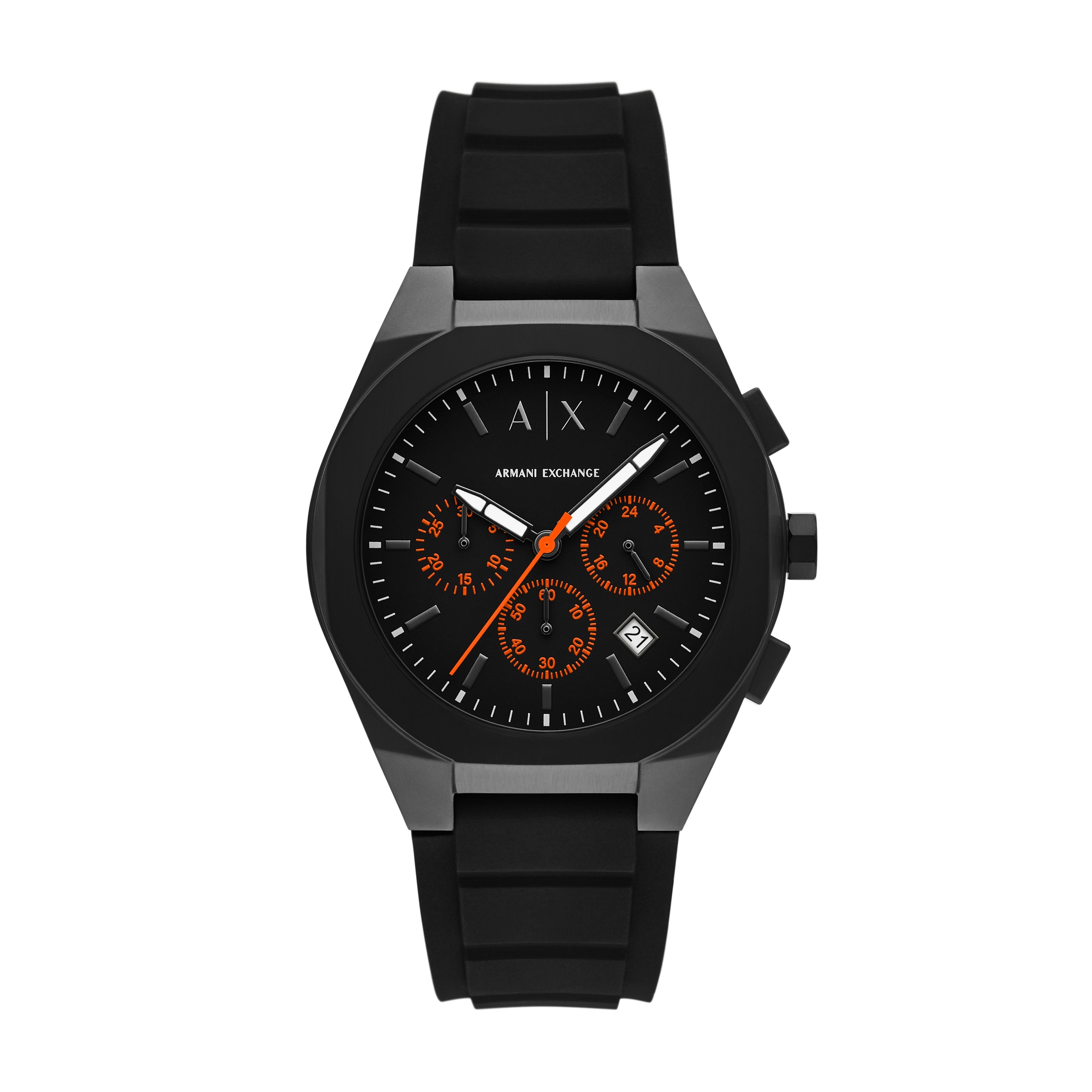 ARMANI EXCHANGE Chronograph »SYNC« Quarzuhr, Armbanduhr, Herrenuhr, Silikonarmband, analog, Tag