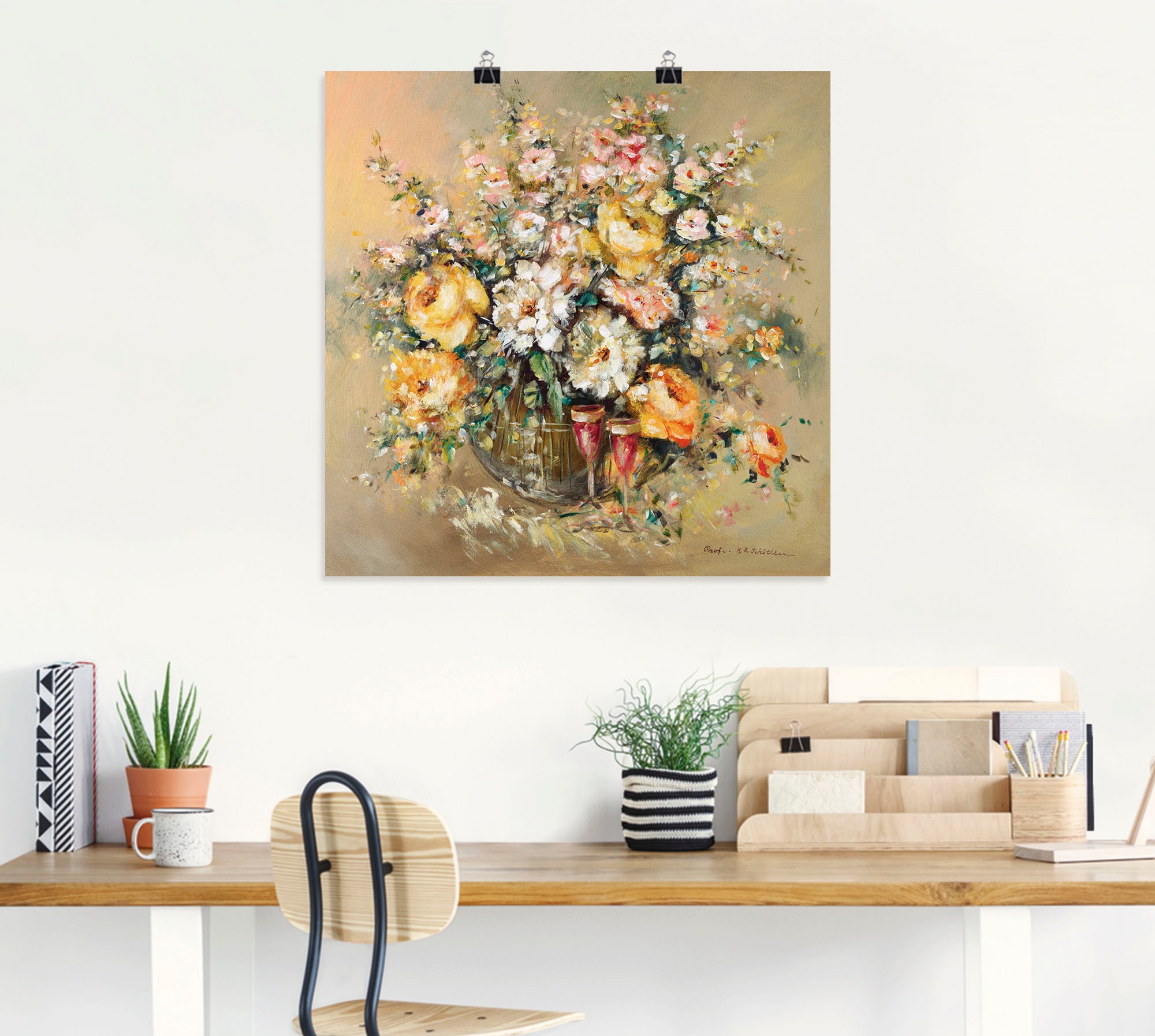 Artland Wandbild »Blumen und Spirituosen«, Blumen, (1 St.), als Leinwandbild, Poster, Wandaufkleber in verschied. Größen