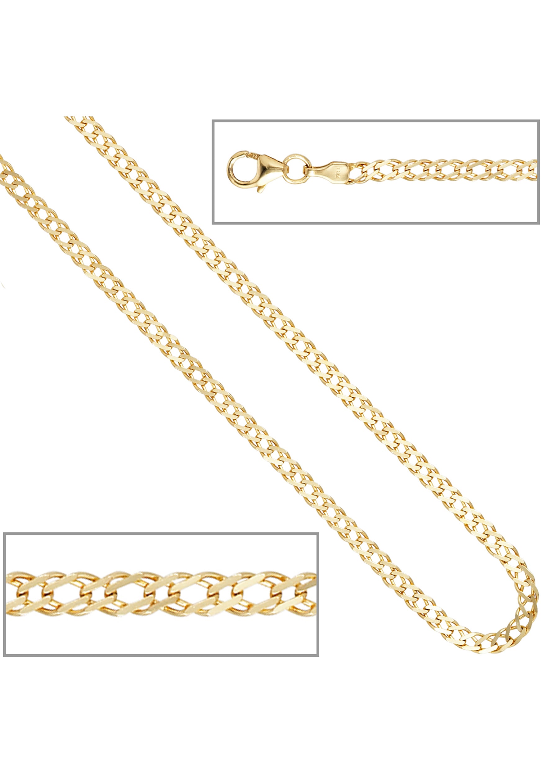 JOBO Goldarmband Zwillings-Panzerarmband 333 Gold 19 cm