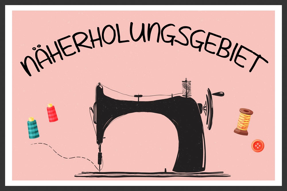 queence Metallbild "Näherholungsgebiet" Sprüche 1 Stk. tlg.