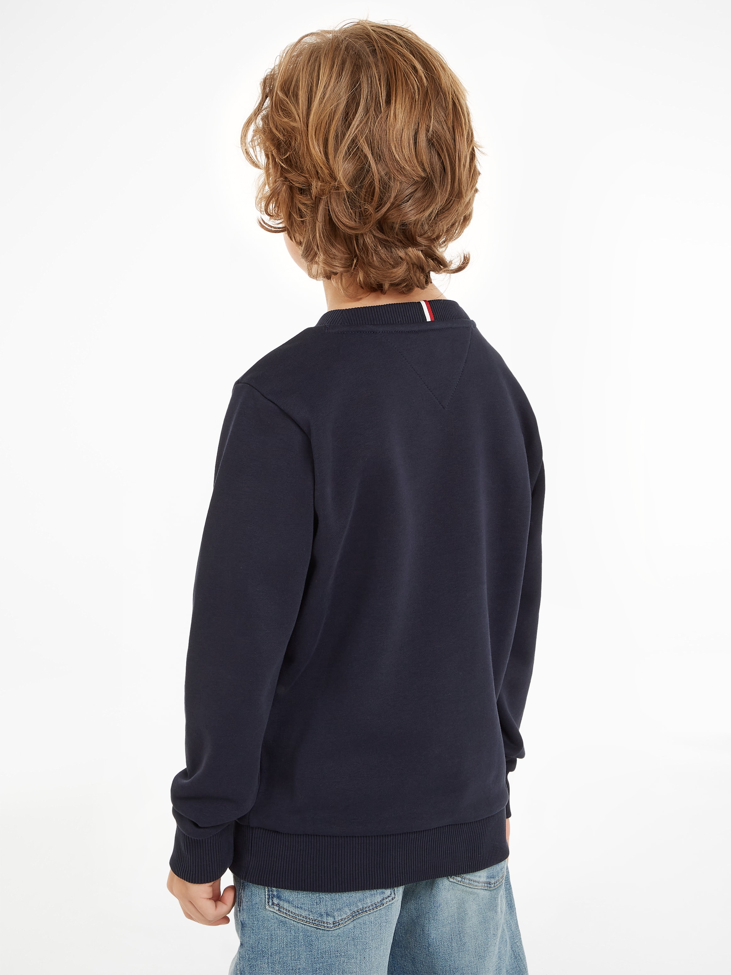 Tommy Hilfiger Sweatshirt »MONOTYPE FLOCK REG SWEATSHIRT«, mit Frontprint; Rundhals, Langarm