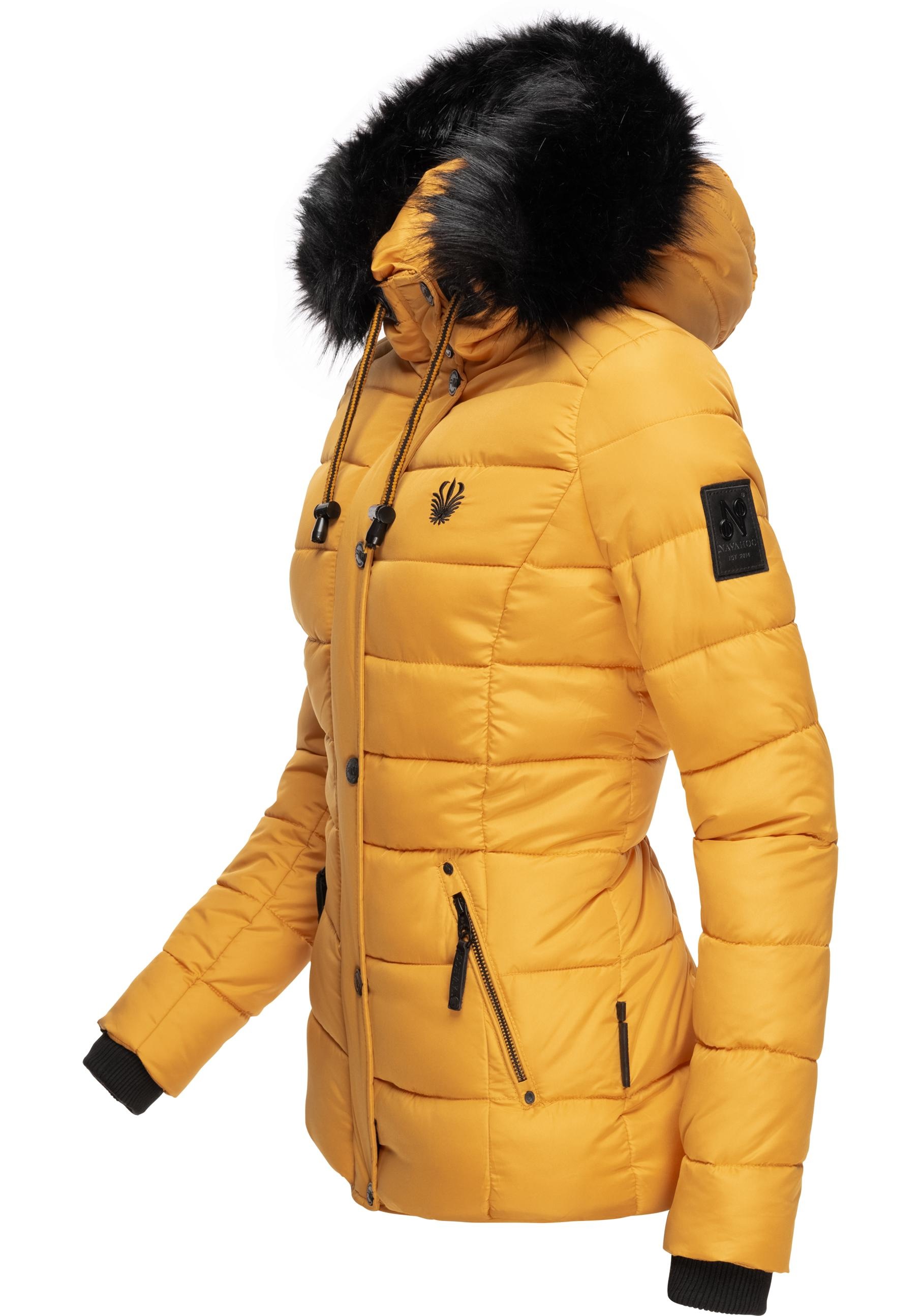 Navahoo Winterjacke "Zuckerbiene", mit Kapuze, modische Steppjacke mit Kuns günstig online kaufen