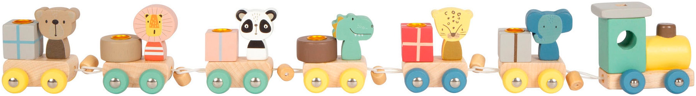 Small Foot Spielzeug-Eisenbahn »Geburtstagszug mit Tieren«