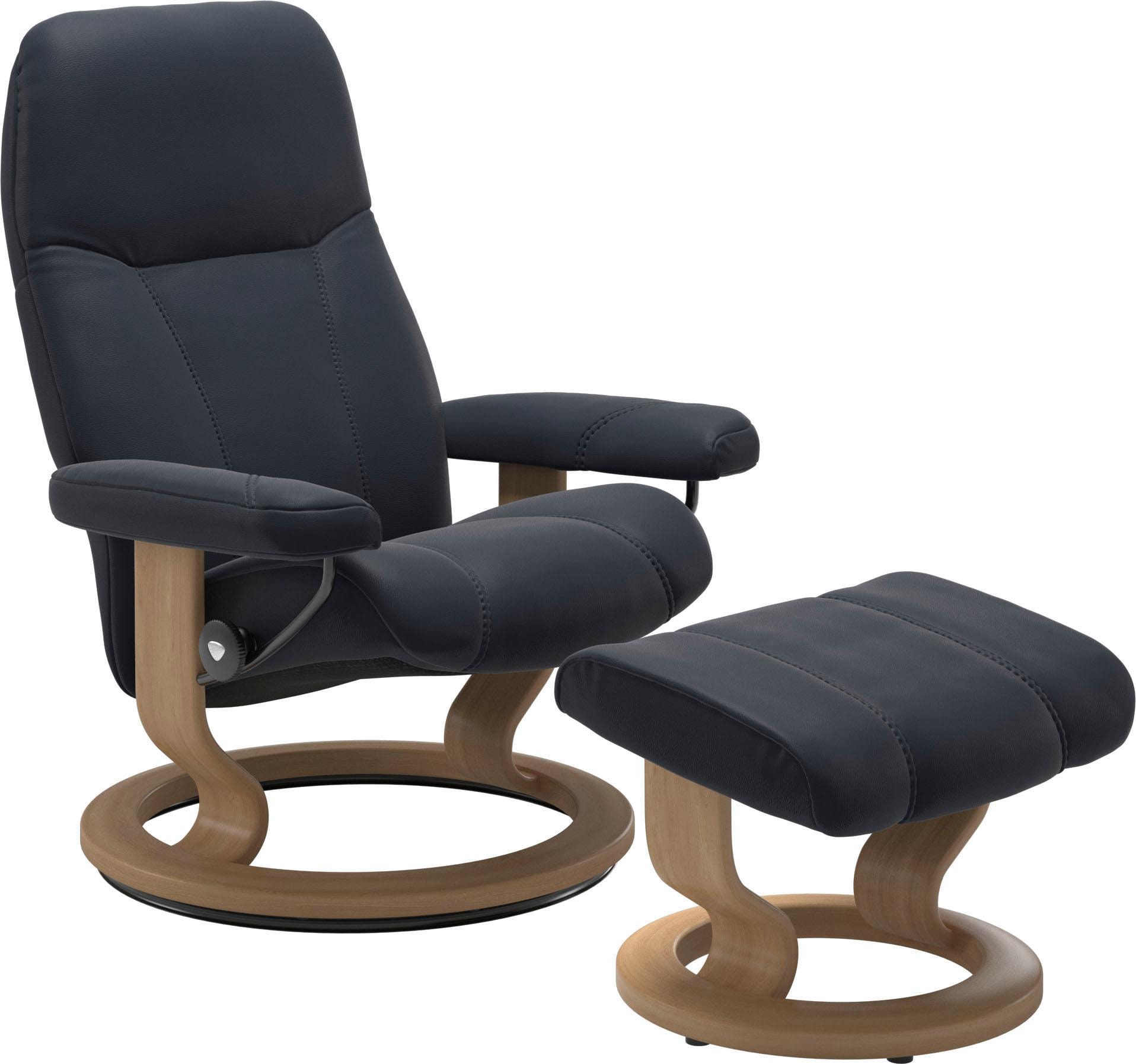 Stressless "Consul" Set, Relaxsessel mit Hocker, mit Hocker, mit Classic Ba günstig online kaufen