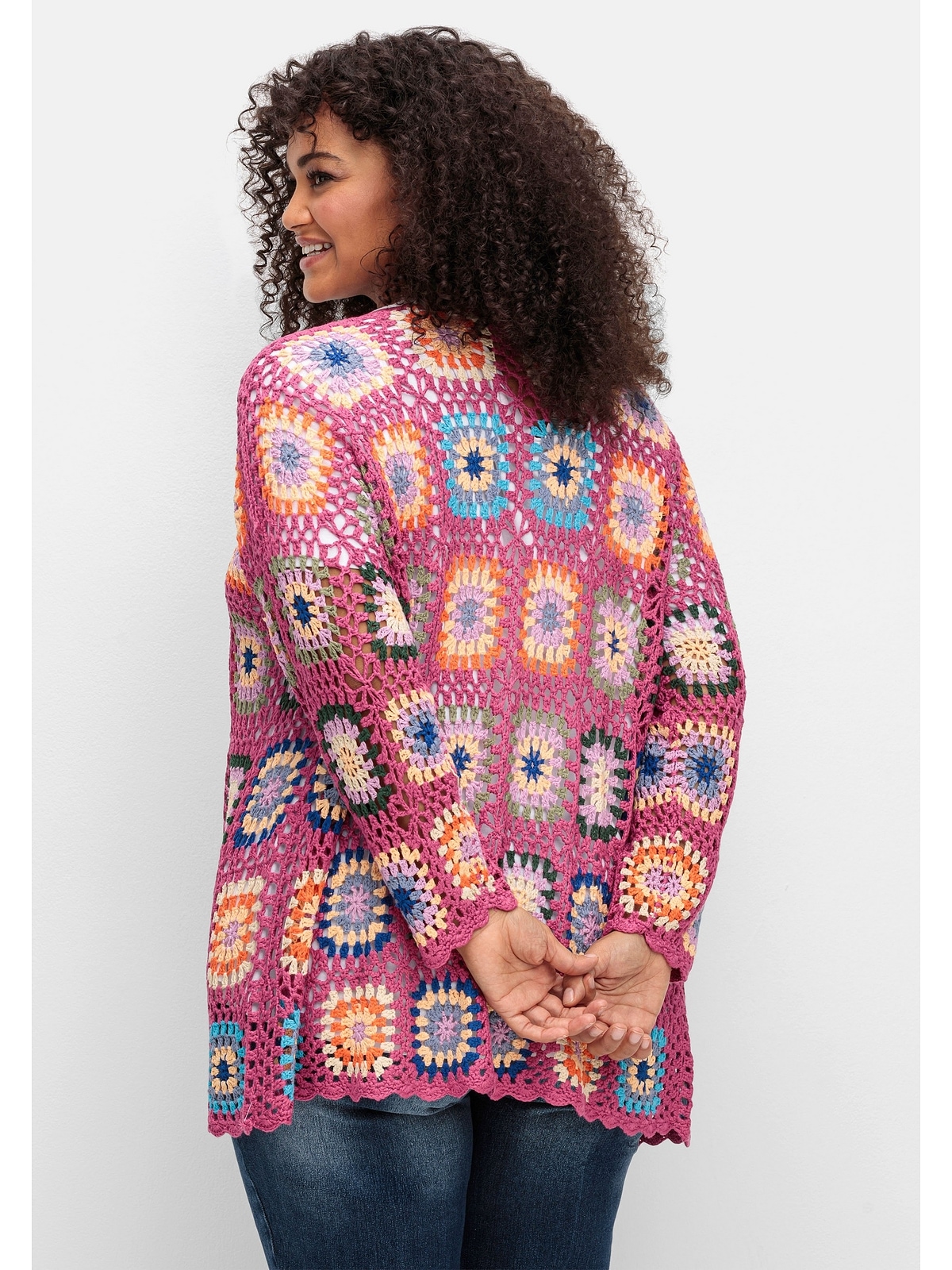 sheego by Joe Browns Cardigan »Große Größen«, in Häkeloptik, mit Crochet-Muster