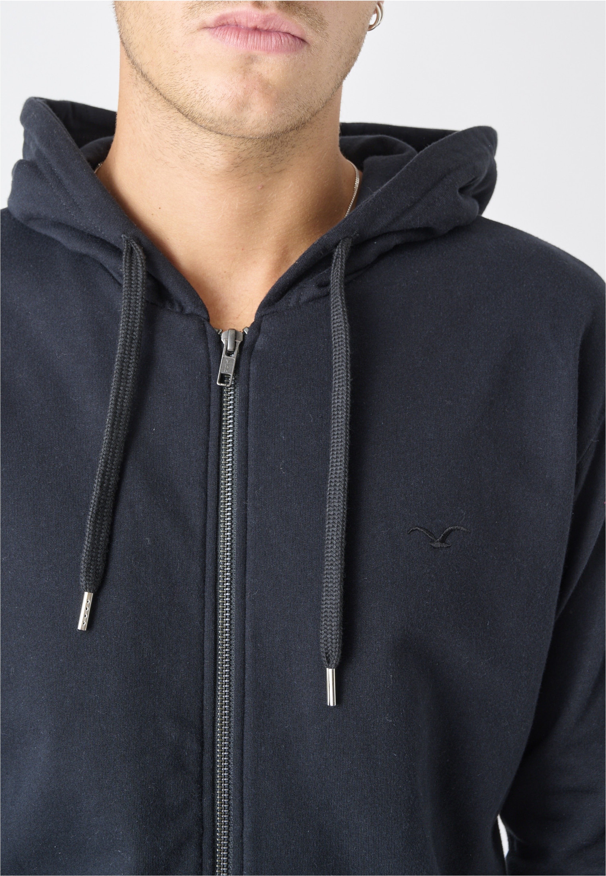 Cleptomanicx Sweatjacke »Ligull« mit kleiner Möwenstickerei