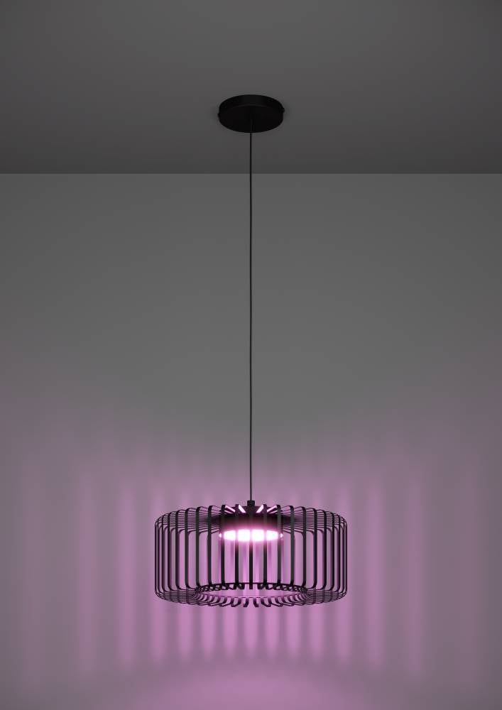 EGLO Hängeleuchte »GINESTRONE-Z Hängelampe schwarz, ZigBee 3.0, Timer, Pendelleuchte«, 1 flammig, Leuchtmittel LED-Modul | LED fest integriert, App / Sprachsteuerung Alexa, ‎110x45x45cm, exkl. Fernbedienung
