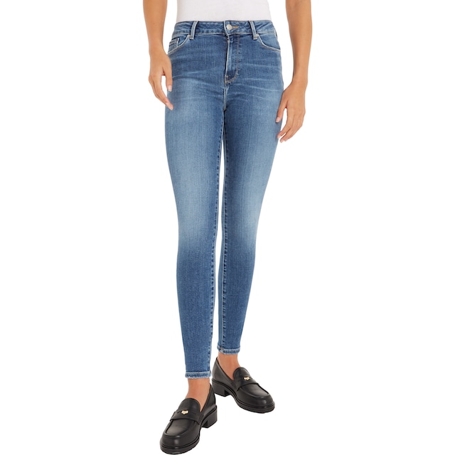 Tommy Hilfiger Curve Skinny-fit-Jeans »CRV TH HARLEM U SKINNY HW LEO«, PLUS  SIZE CURVE,mit leichten faded-out Effekten online bestellen | BAUR