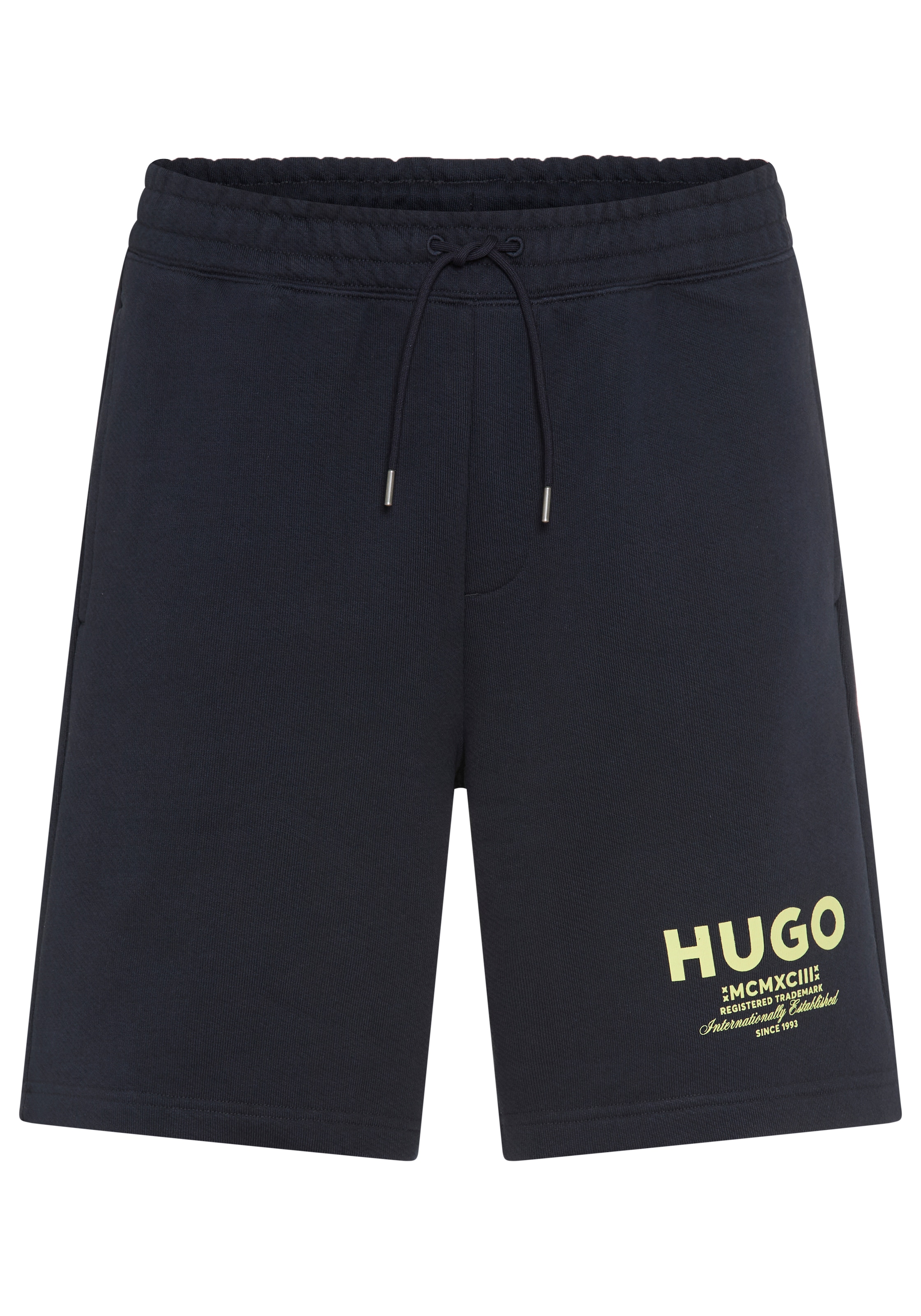 HUGO Blue Sweatshorts "Nomario" mit großem Druck günstig online kaufen