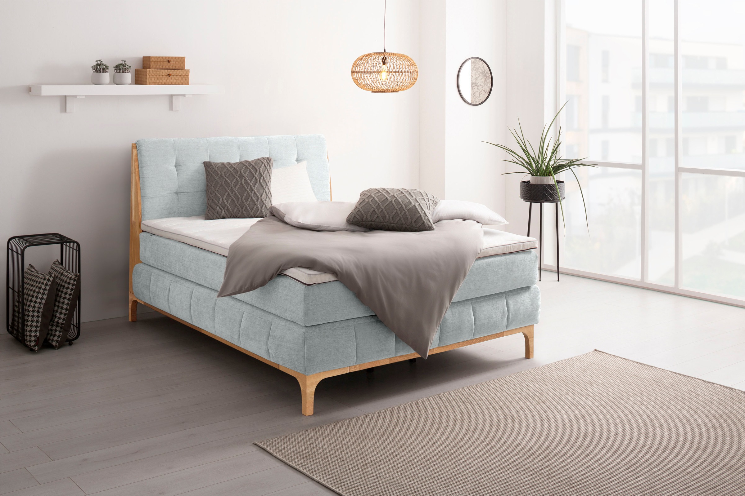 OTTO products Boxspringbett "Jelle" 5 Stk. tlg. zertifizierte, recycelte Be günstig online kaufen
