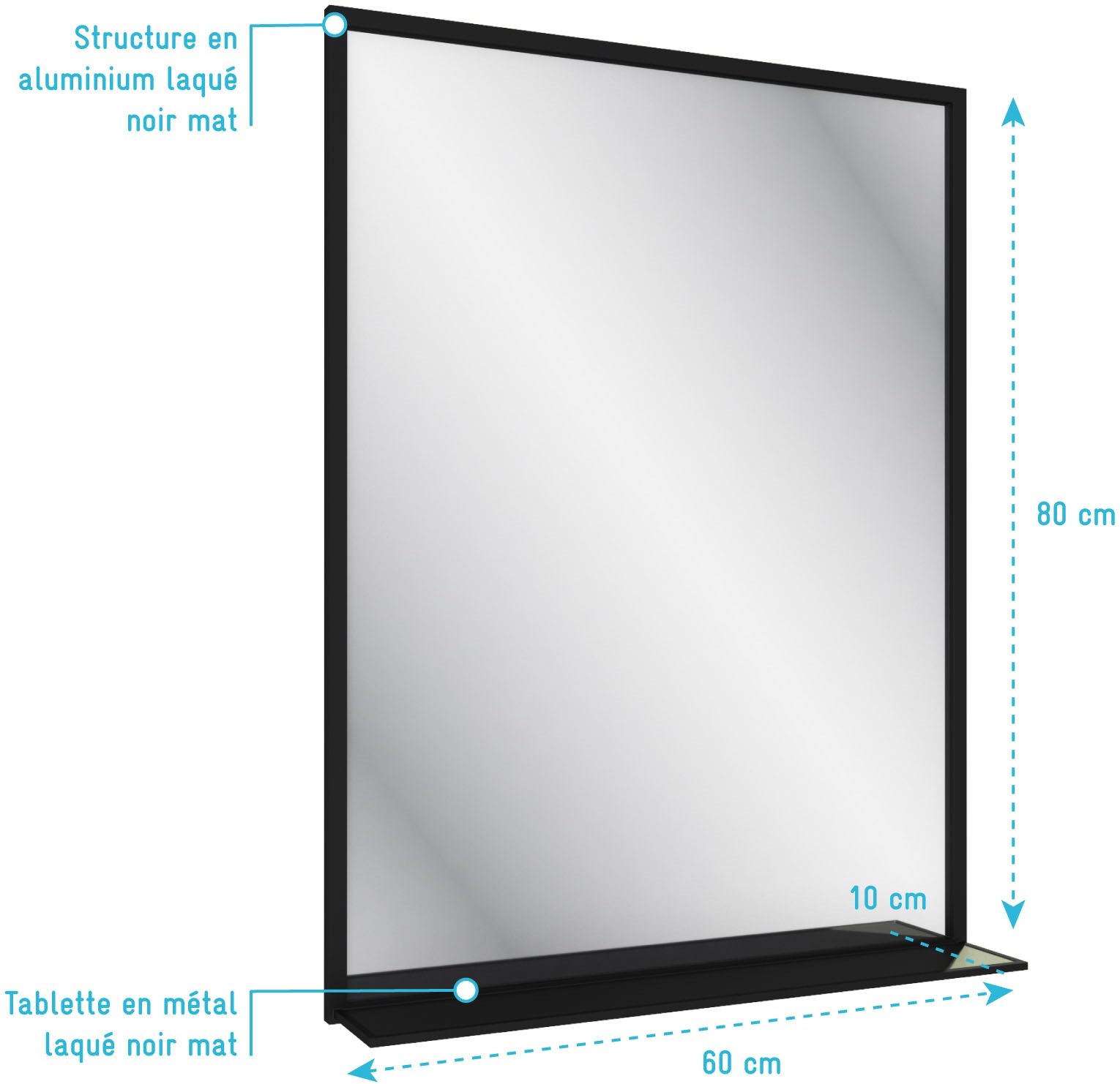 Talos Badspiegel »STEEL«, 60x80 cm