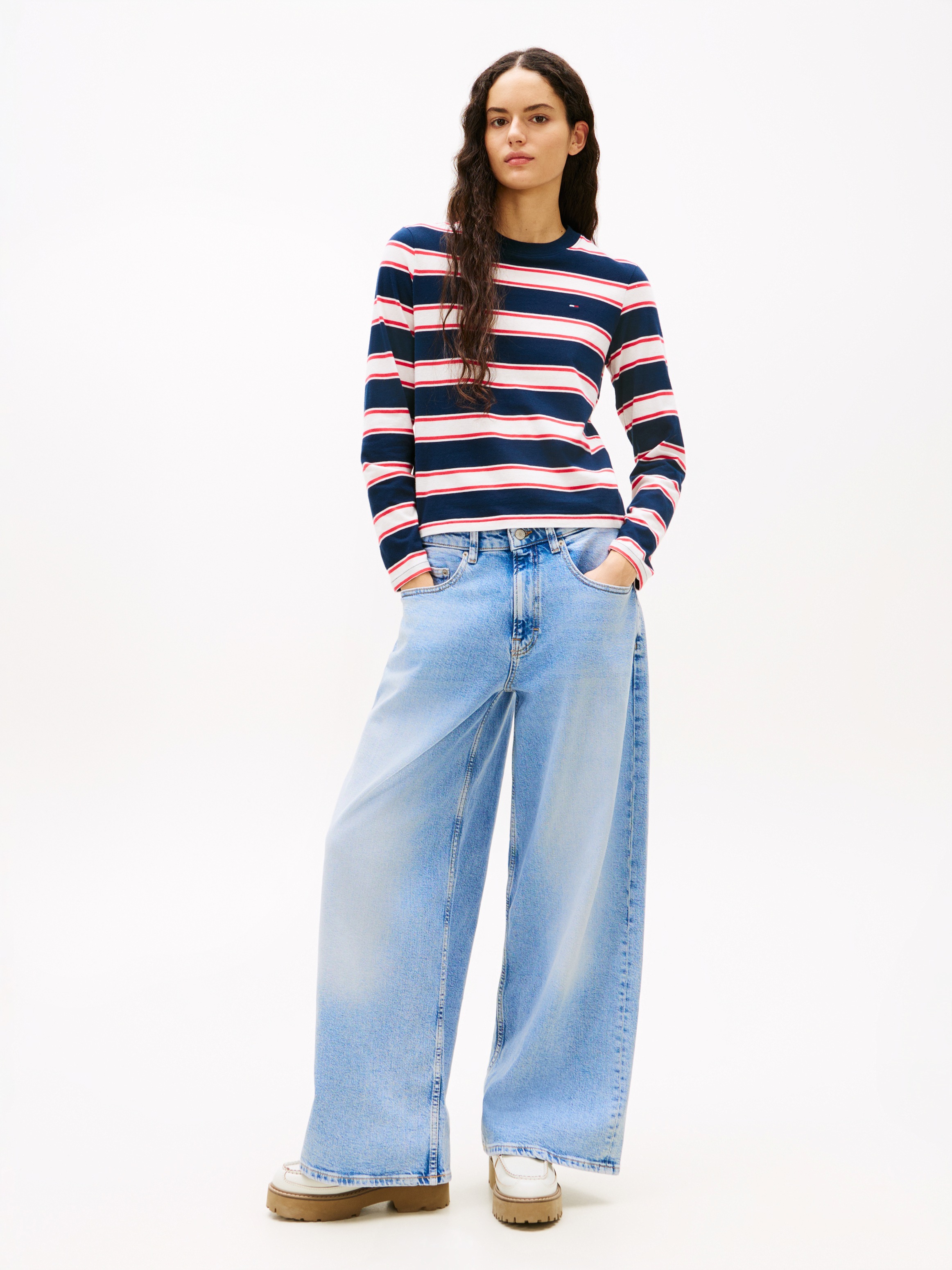 Thumbnail - Tommy Jeans Loose-fit-Jeans "CHARLIE MR LOOSE WD" mit Logostickerei, Mid Rise