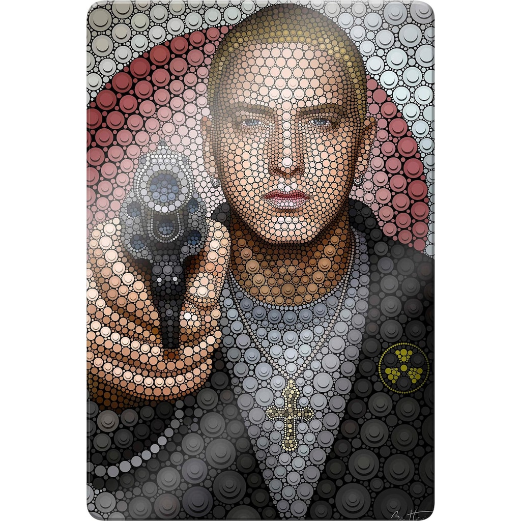 Wall-Art Glasbild »Kunstdruck Rapper Eminem«, Schriftzug