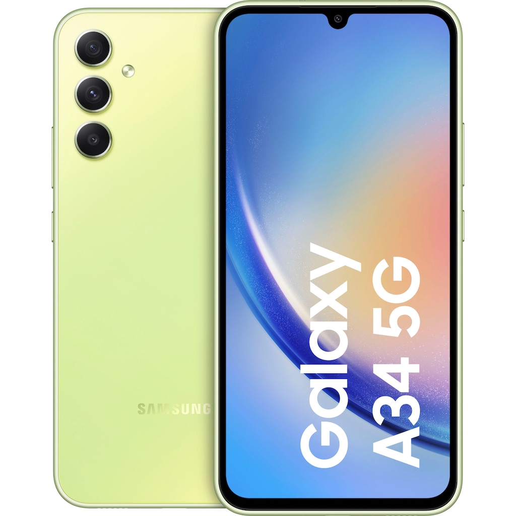 Samsung Smartphone »Galaxy A34 5G 128GB«, leicht grün, 16,65 cm/6,6 Zoll, 128 GB Speicherplatz, 48 MP Kamera