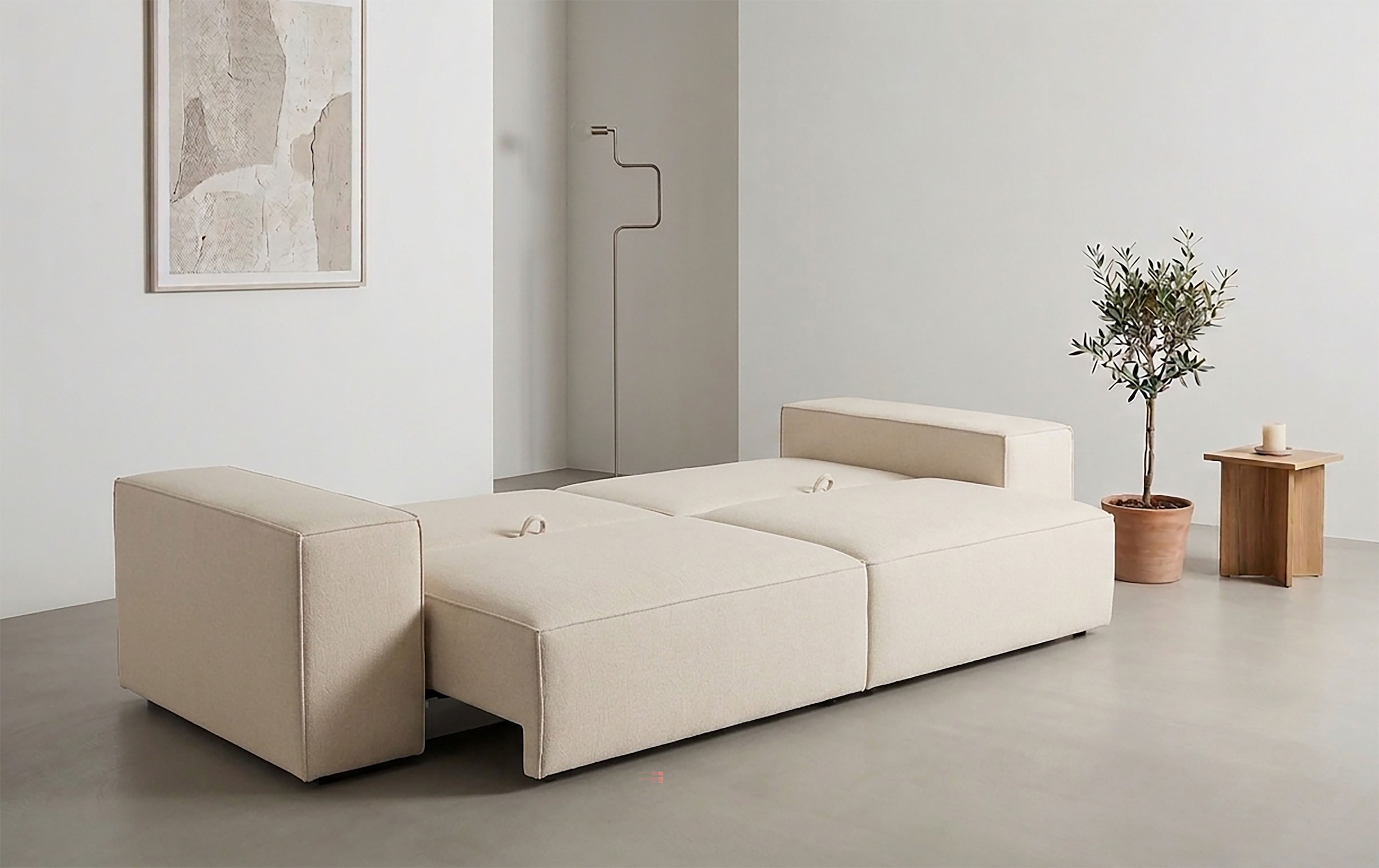 OTTO home Big-Sofa »Conor XL, B: 268cm, Liegefläche: 138 x 194 cm, in Cord und Velours« Schlafsofa mit Schlaffunktion und Bettkasten