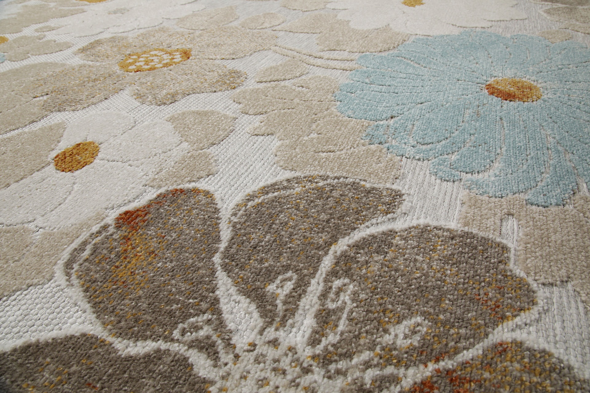 Wecon home Outdoorteppich »Beach Flower«, rechteckig, 5 mm Höhe, Läufer, für Innen & Außen, pflegeleicht, Hoch-Tief Effekt