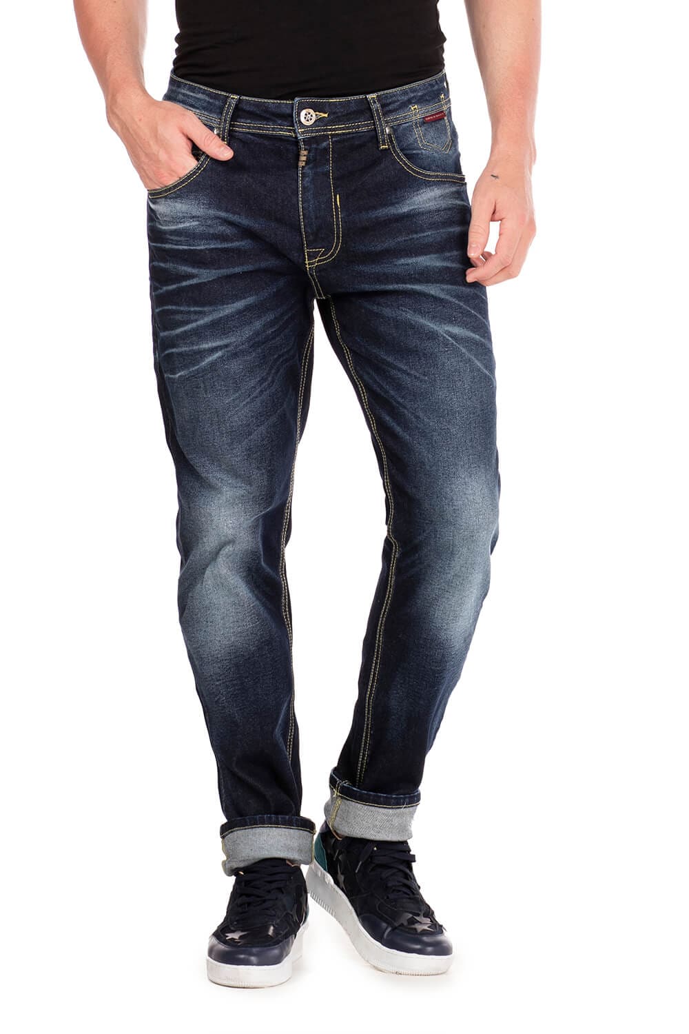 Cipo & Baxx Slim-fit-Jeans, im Washed-Look in Straight Fit