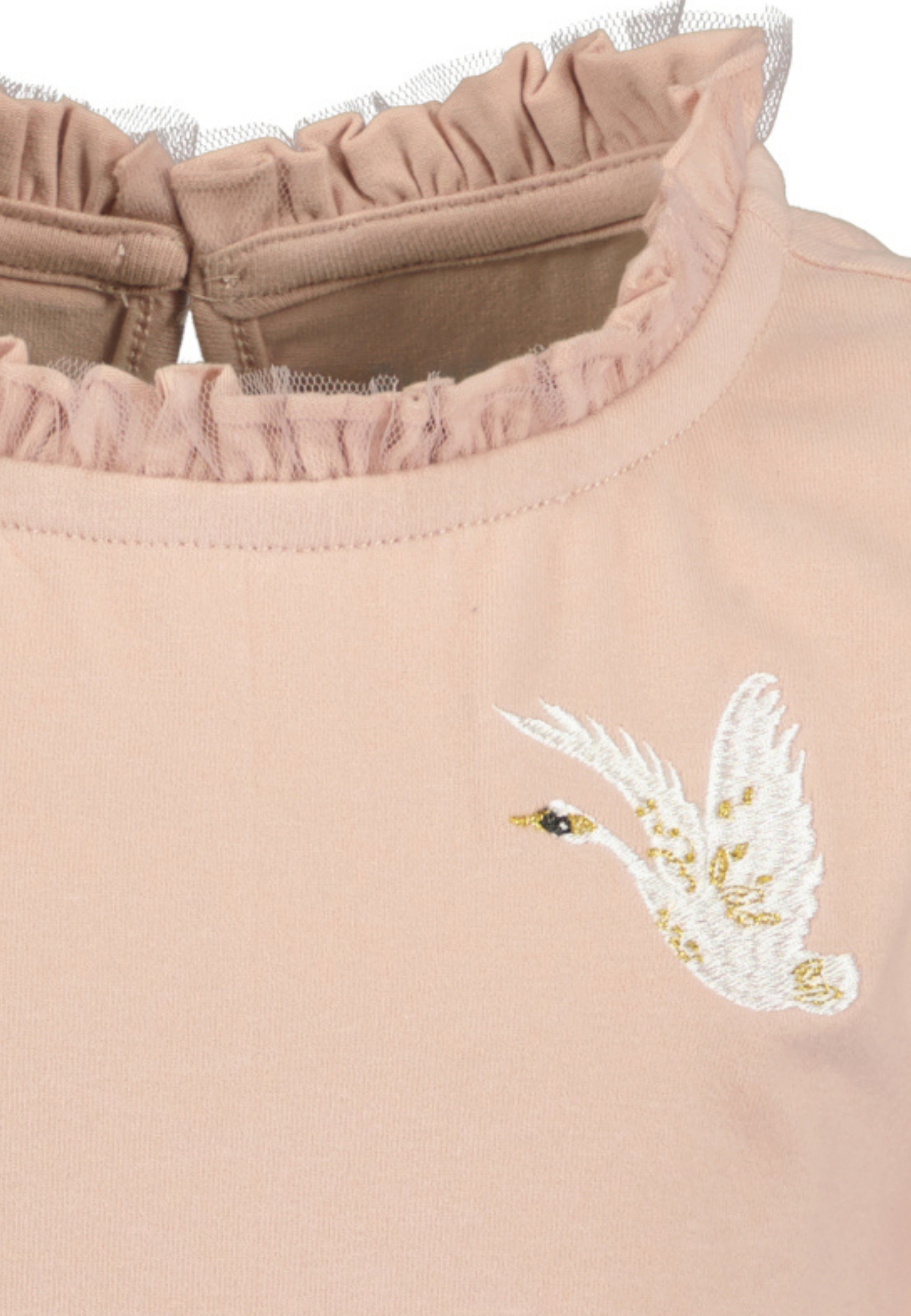 Thumbnail - Blue Seven Langarmshirt mit schmalem Tüll-Stehkragen und dezent geraffte Puffärmel