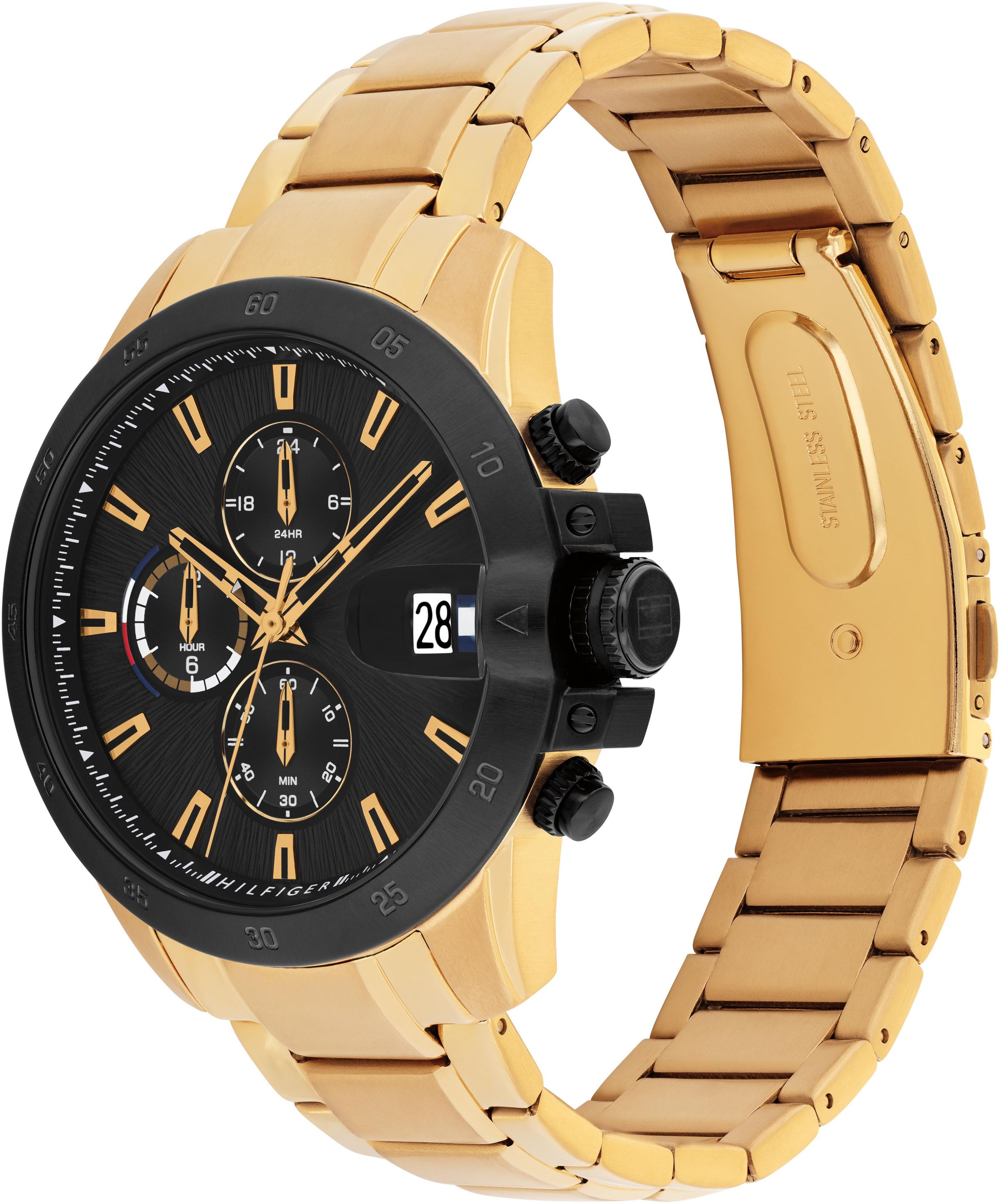 Tommy Hilfiger Multifunktionsuhr »Jameson«, Quarzuhr, Armbanduhr, Herrenuhr, Edelstahlarmband, analog, Tag