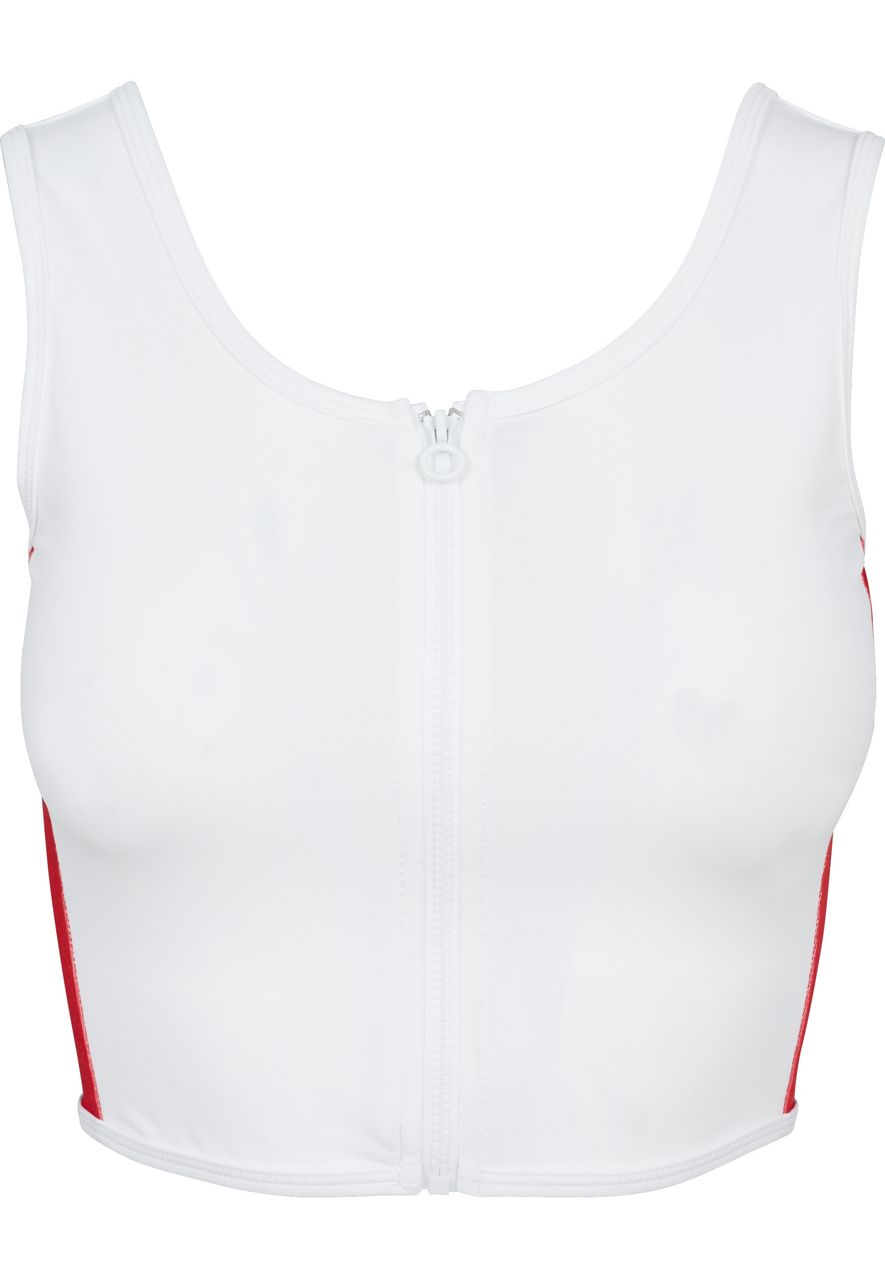 URBAN CLASSICS Muskelshirt "Urban Classics Damen Ladies Side Stripe Cropped Zip Top" 1