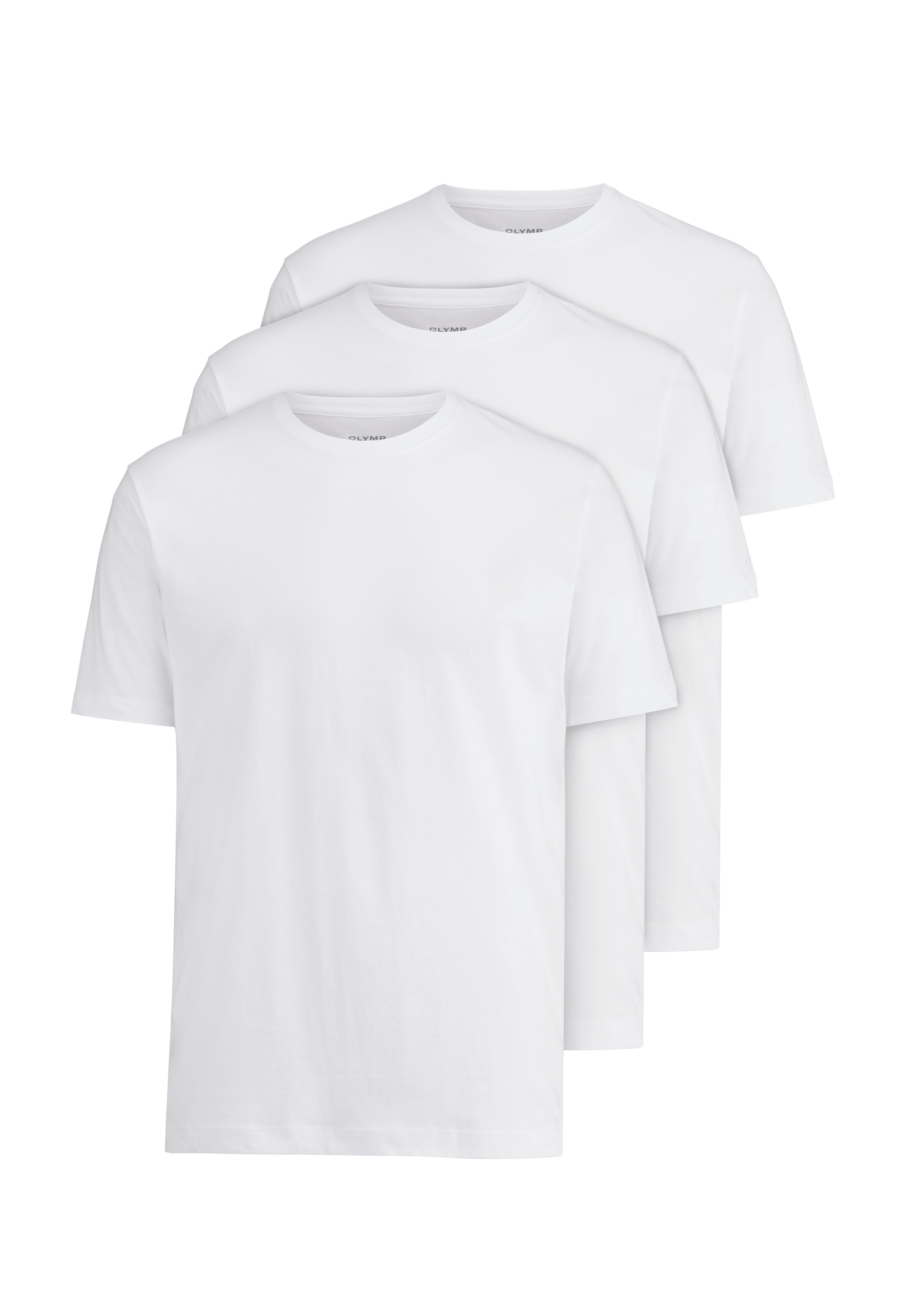 OLYMP T-Shirt, (Packung, 3 tlg., 3er), Rundhalsausschnitt, modern fit, rein günstig online kaufen