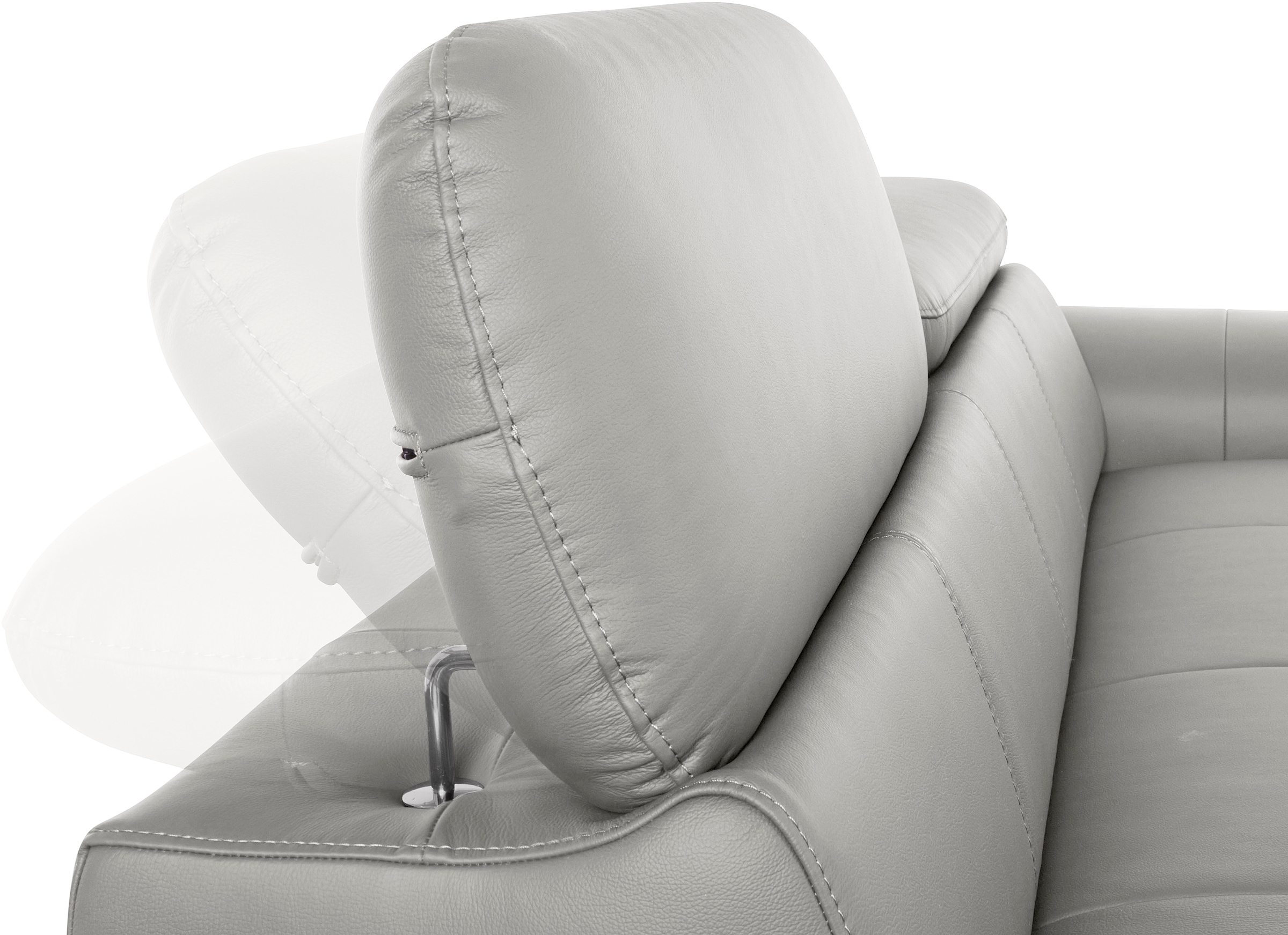 COTTA 2-Sitzer »Chef«, Big-Sofa mit Kopfteilverstellung, edle Metallkufen