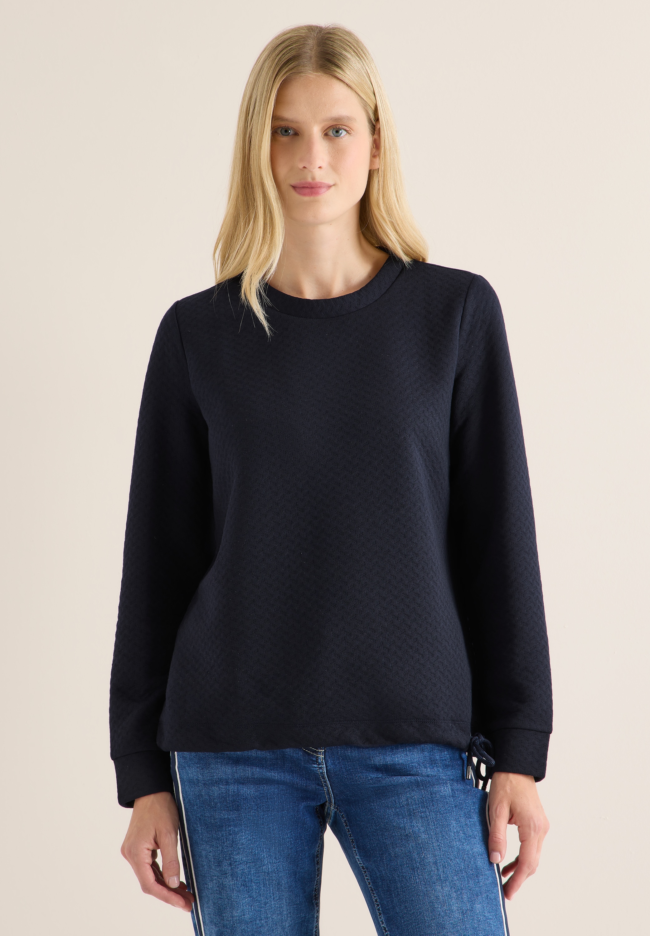 Cecil Sweatshirt, mit Tunnelzug am Saum günstig online kaufen