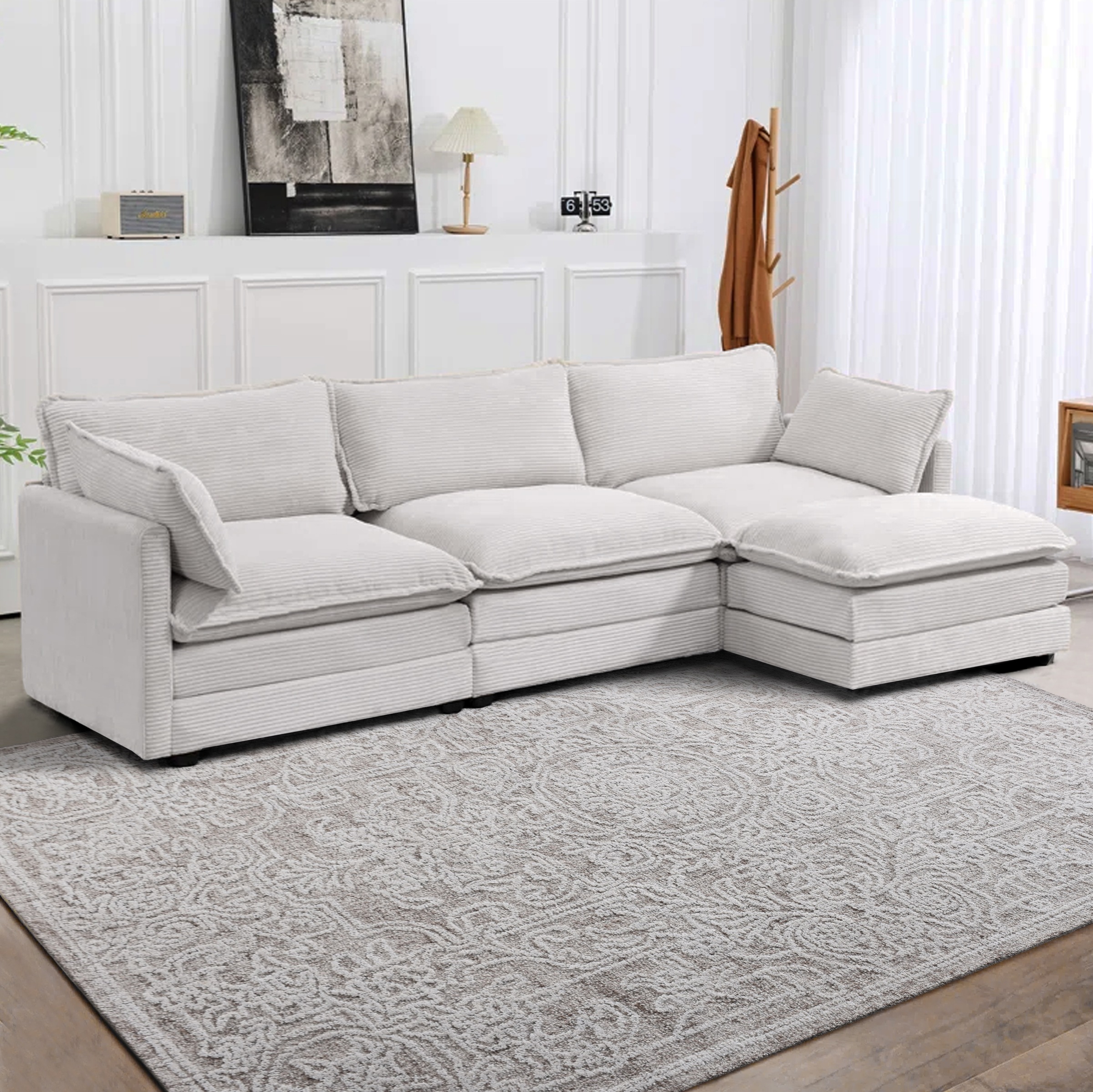 my home Wollteppich »Umea«, rechteckig, 14 mm Höhe, Hoch-Tief-Effekt, Handgearbeitet,Wohnzimmer, Schlafzimmer, Esszimmer