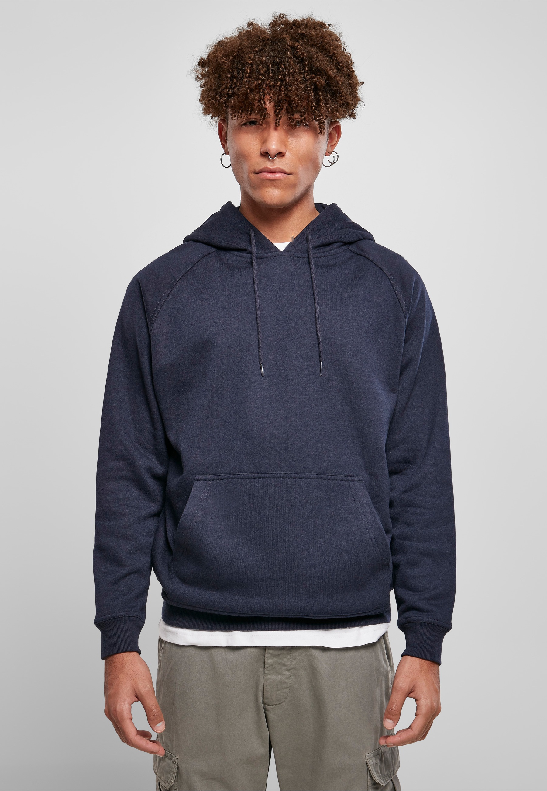 URBAN CLASSICS Rundhalspullover »Urban Classics Herren Blank Hoody« 1 Stk.