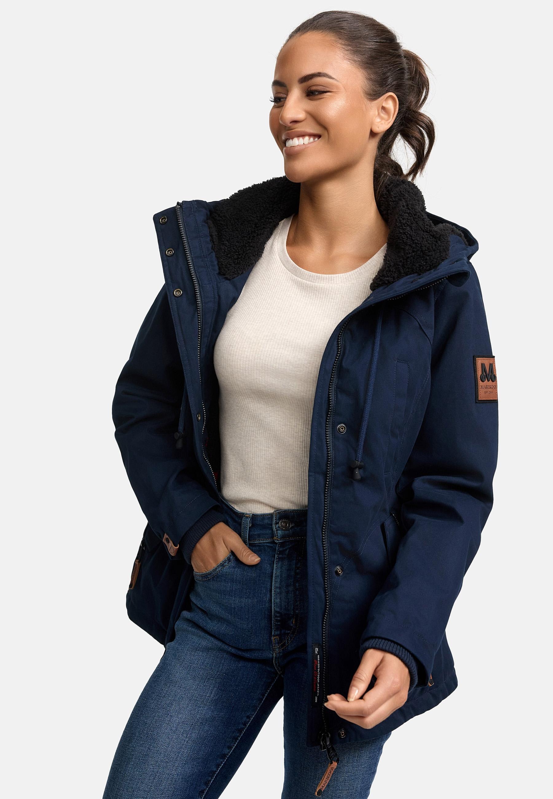 Marikoo Winterjacke »Bikoo«, mit Kapuze, sportliche Damen Outdoor Baumwolljacke mit Kapuze
