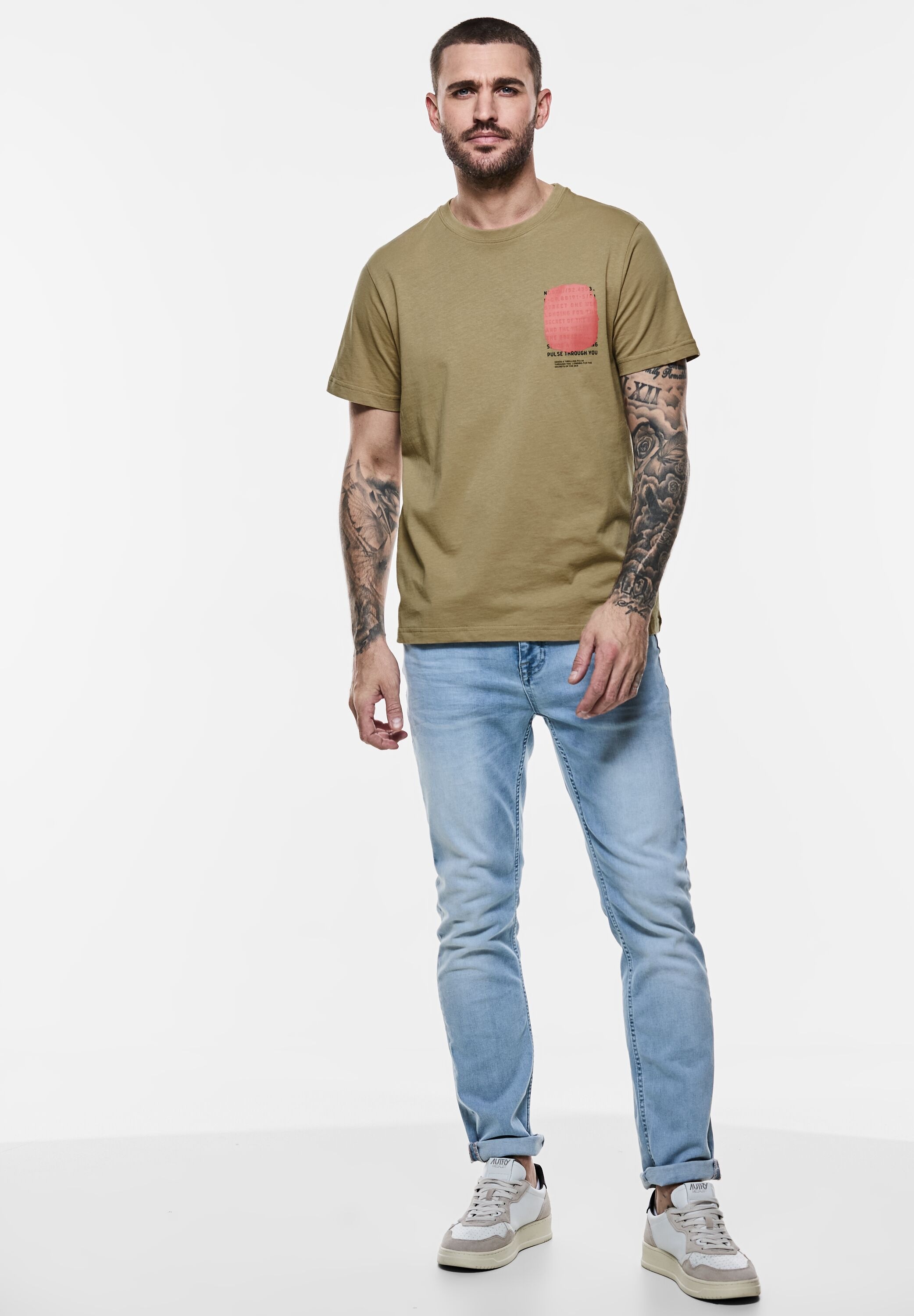 STREET ONE MEN T-Shirt, aus reiner Baumwolle