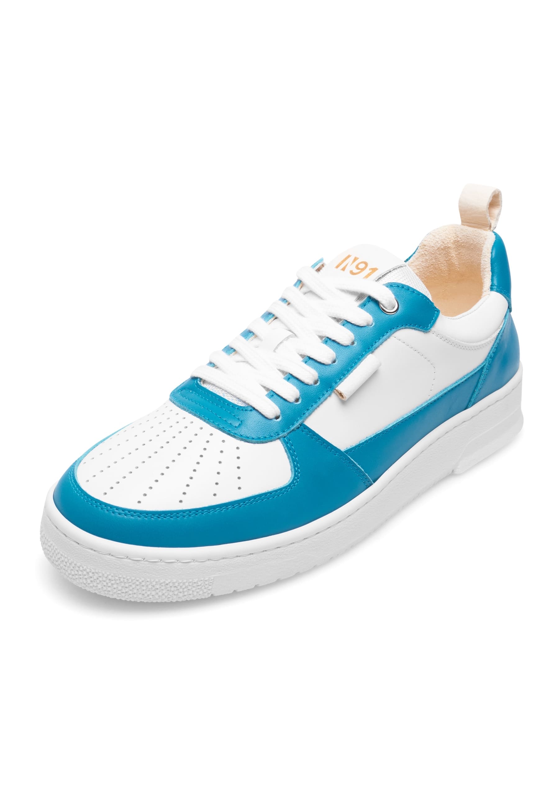 N91 Sneaker »Bball M AB Herrensneaker«, Turnschuh Leder handgefertigt, sportlicher Freizeitschuh Herren
