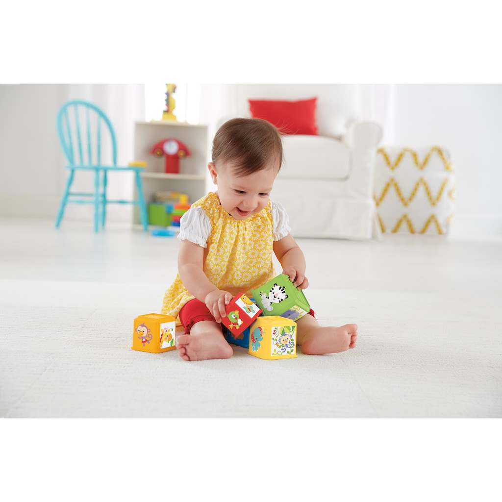 Fisher-Price® Stapelspielzeug »Entdecker- und Stapelwürfel«, (5 tlg.)