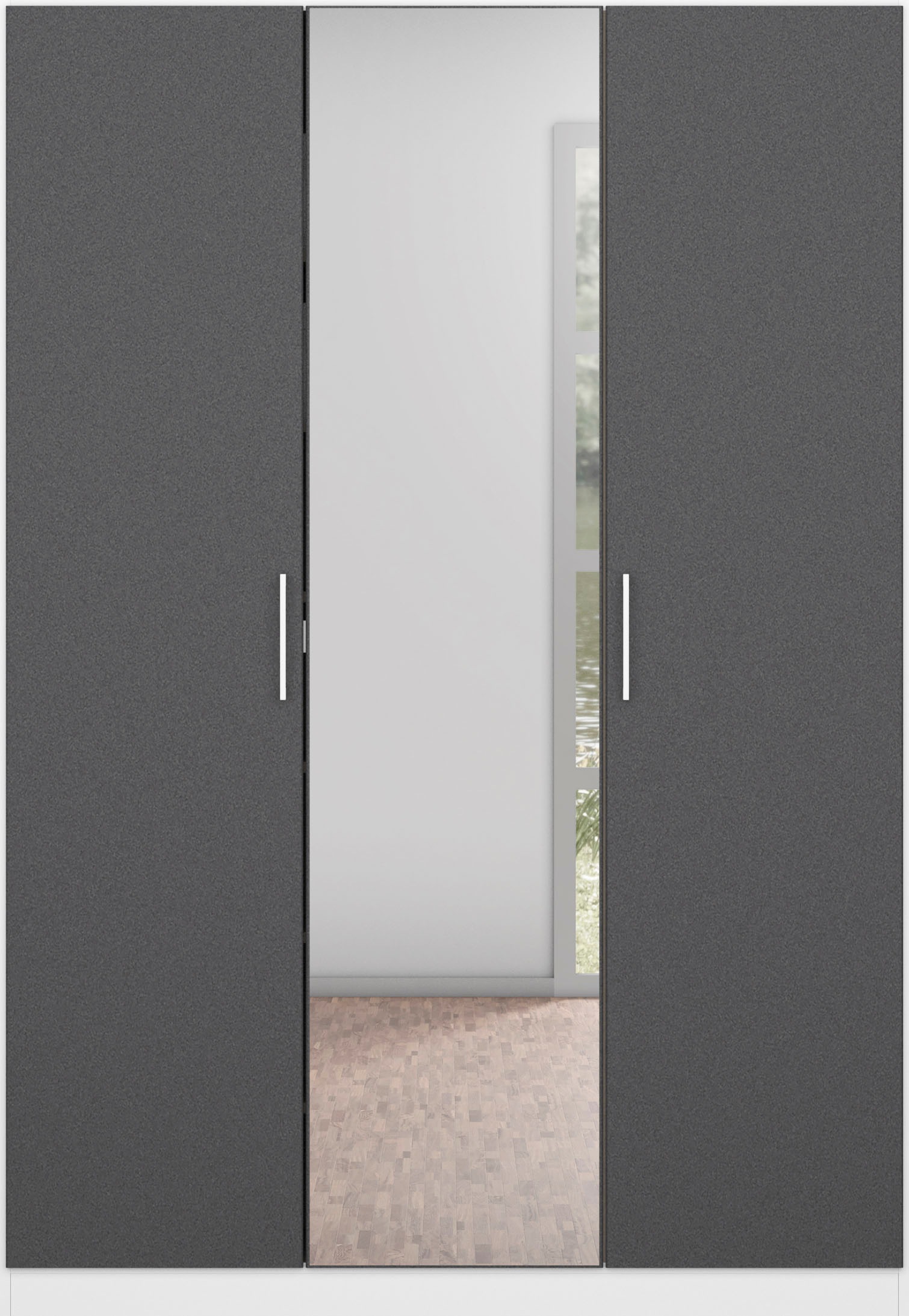 rauch Drehtürenschrank »Kleiderschrank Schrank Garderobe Wäscheschrank COSMO«, mit zusätzlichen Einlegeböden, Metallgriffe in Weiß MADE IN GERMANY