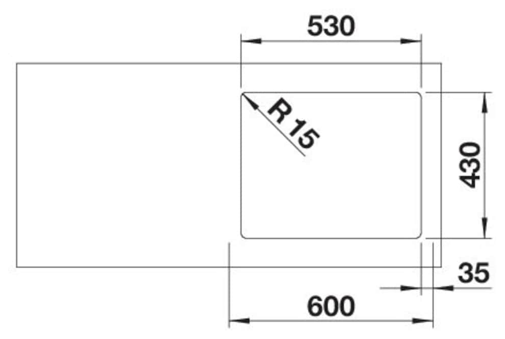 Blanco Edelstahlspüle »SUPRA 500-IF R12«, zum wechselseitigen Einbau geeignet