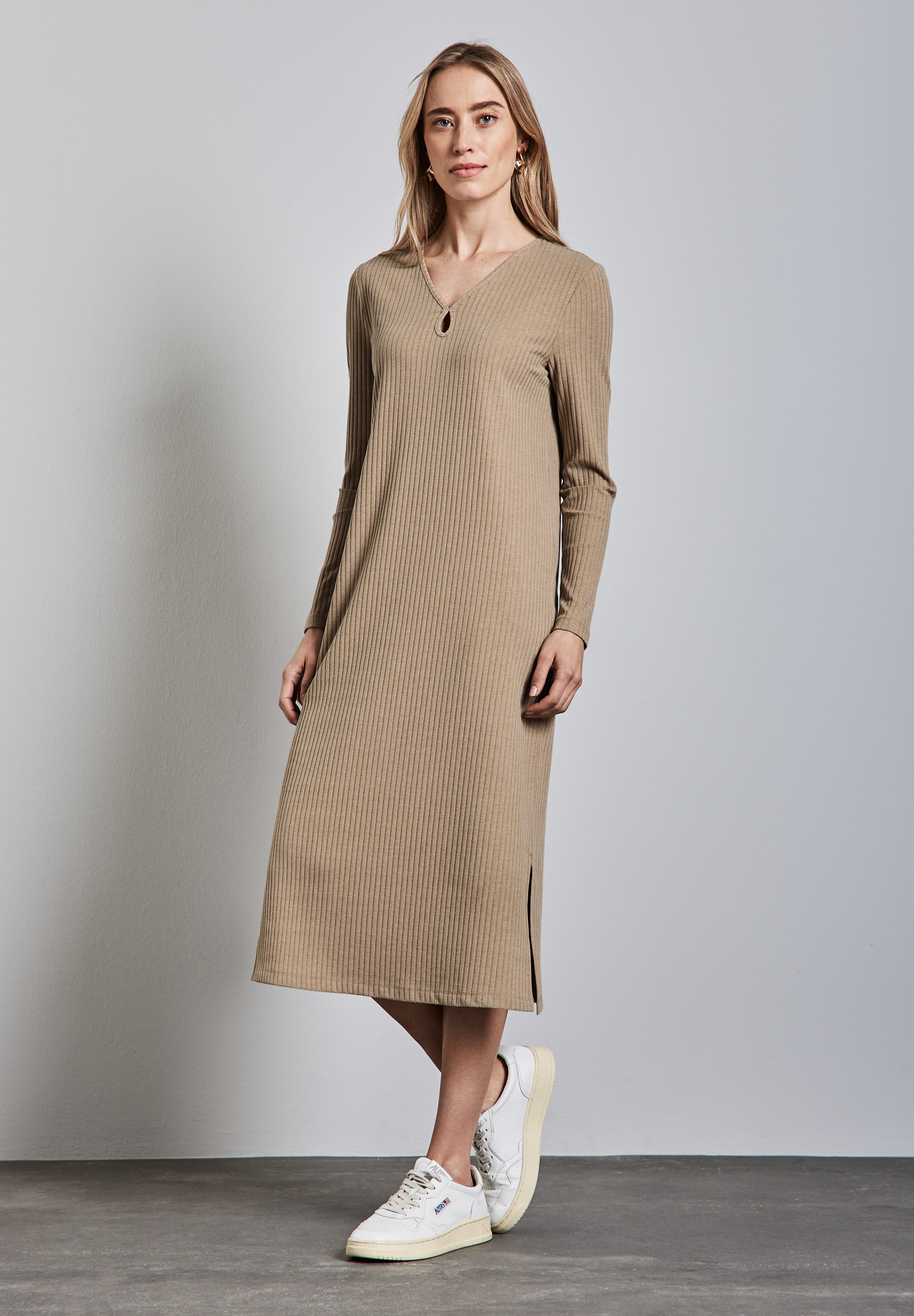 STREET ONE Strickkleid Ohne Taschen in Unifarbe günstig online kaufen