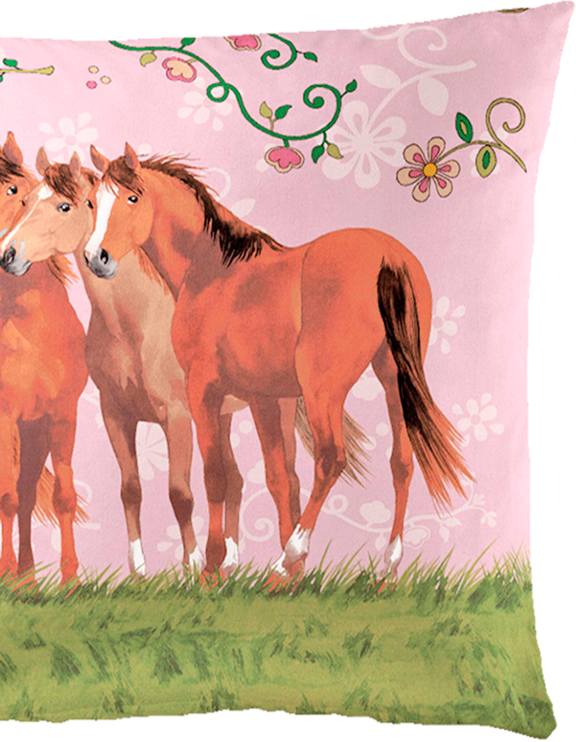 Pferdefreunde Kinderbettwäsche »Pferde«, (2 tlg.), Renforce, 100 % Baumwolle, Pferdefreunde, pflegeleicht