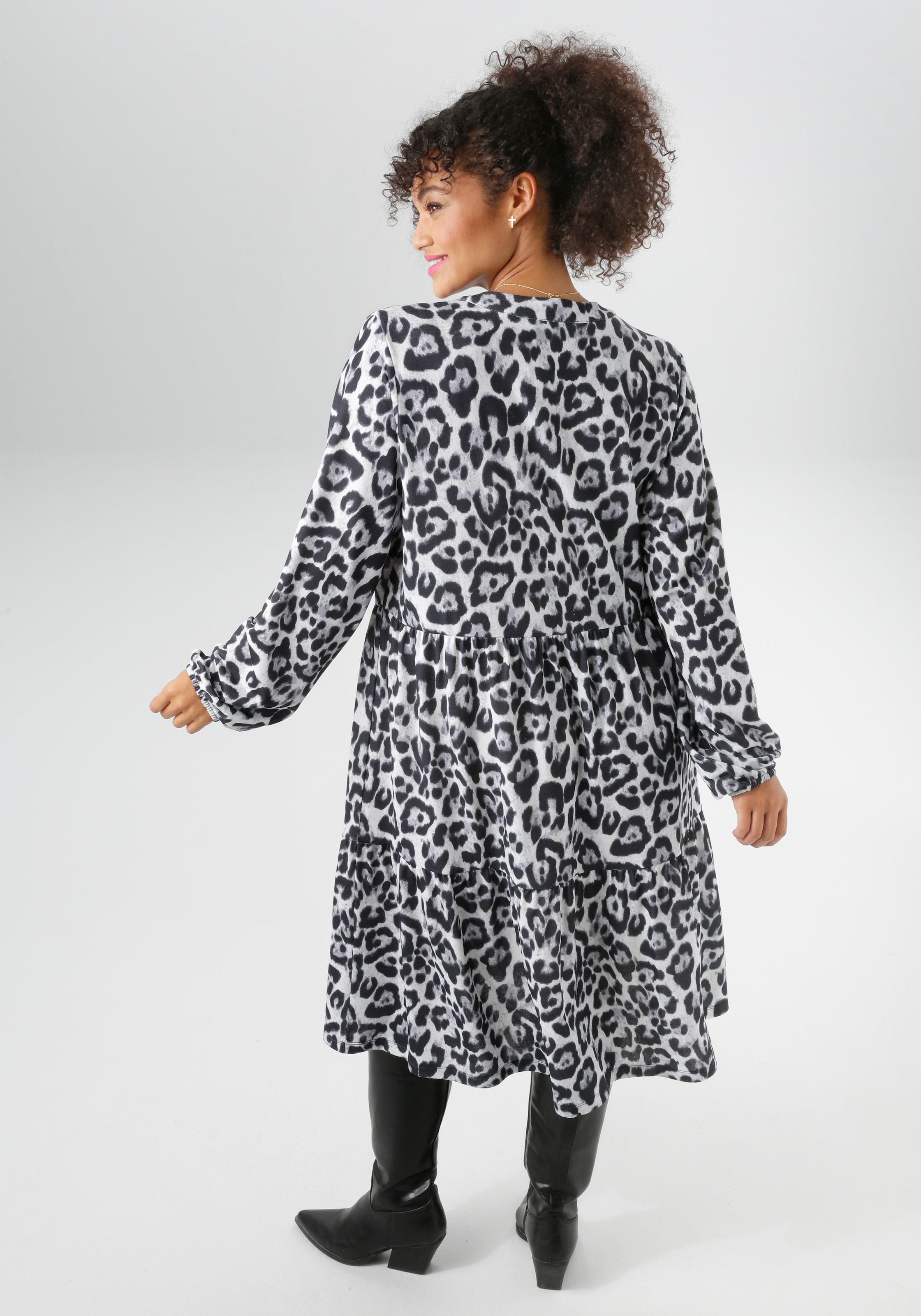 Aniston PLUS Druckkleid, in schönem Animal-Print - NEUE KOLLEKTION