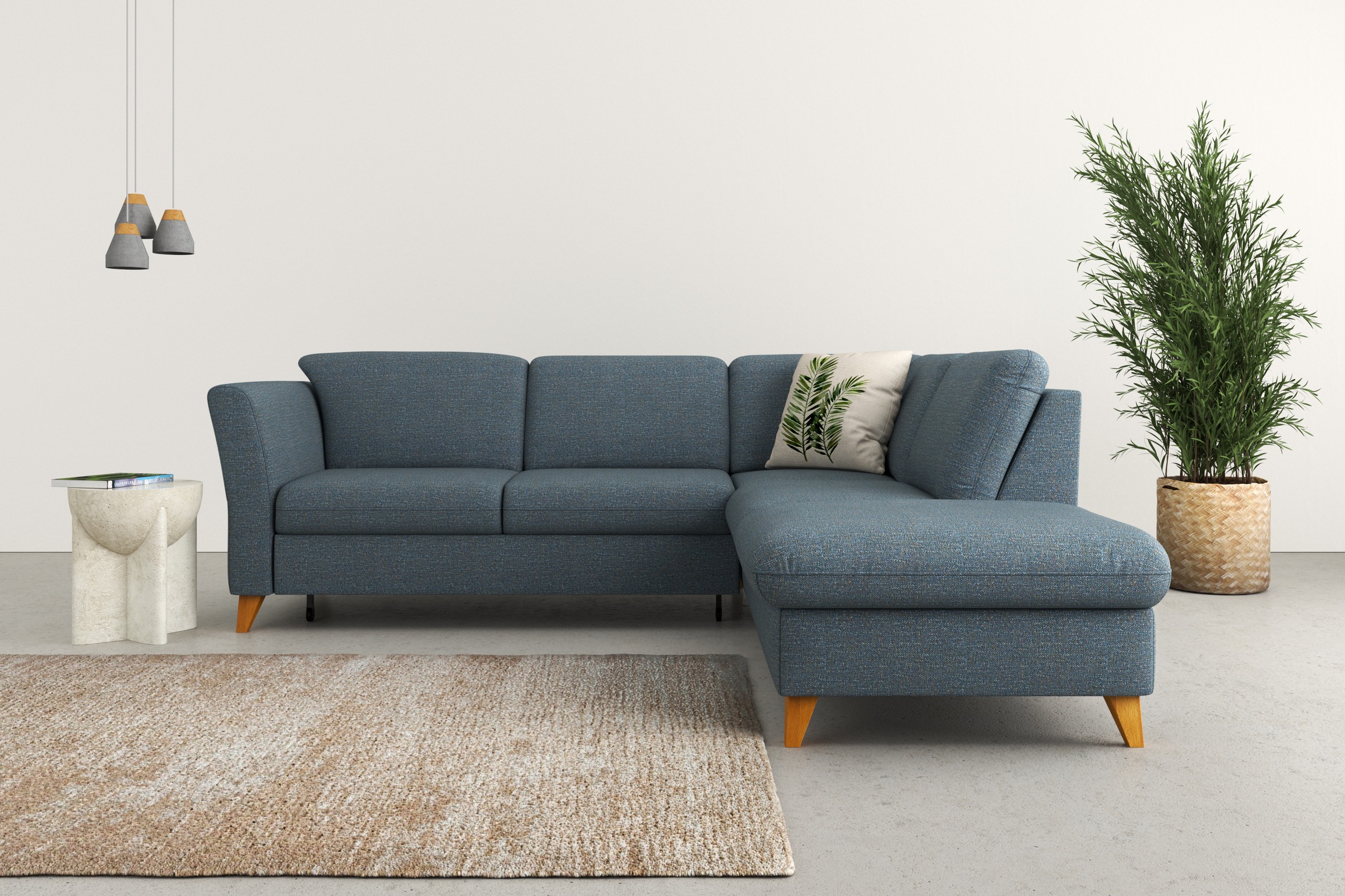 Home affaire Ecksofa "Trelleborg L-Form" Federkern-Polsterung, wahlweise mit Schlaffunktion und Stauraum