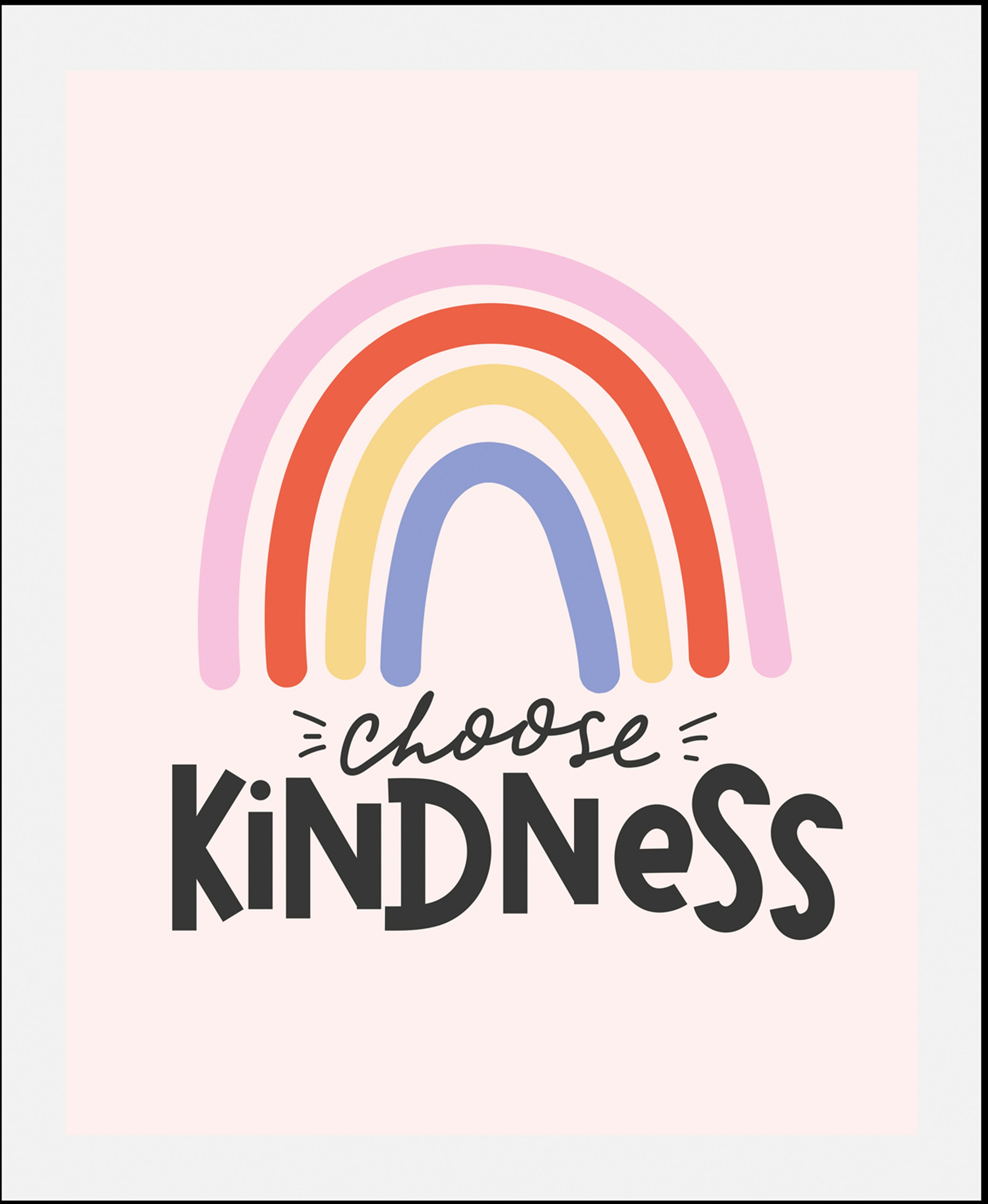 queence Bild "Choose Kindness", Schriftzüge, (1 St.), gerahmt günstig online kaufen
