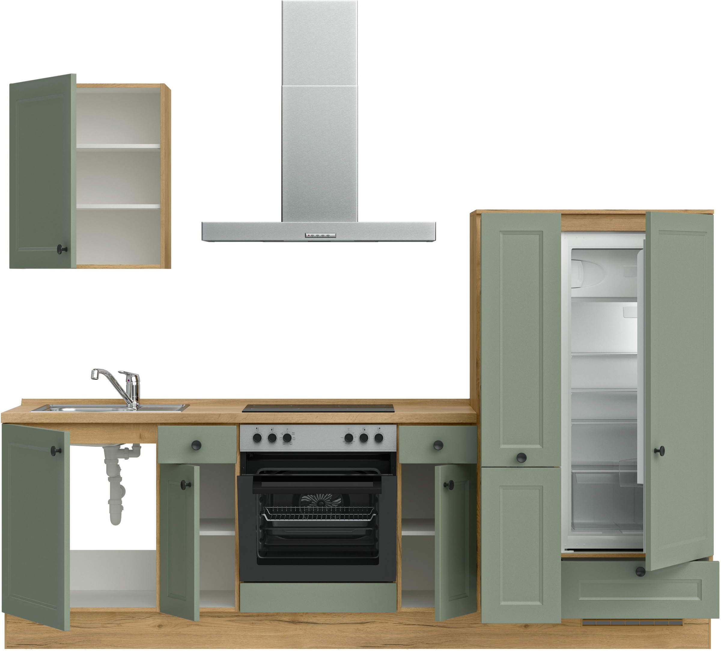 nobilia® Küchenzeile »"Cascada I"«, vormontiert, Ausrichtung wählbar, Breite 270 cm, wahlw. mit E-Geräten