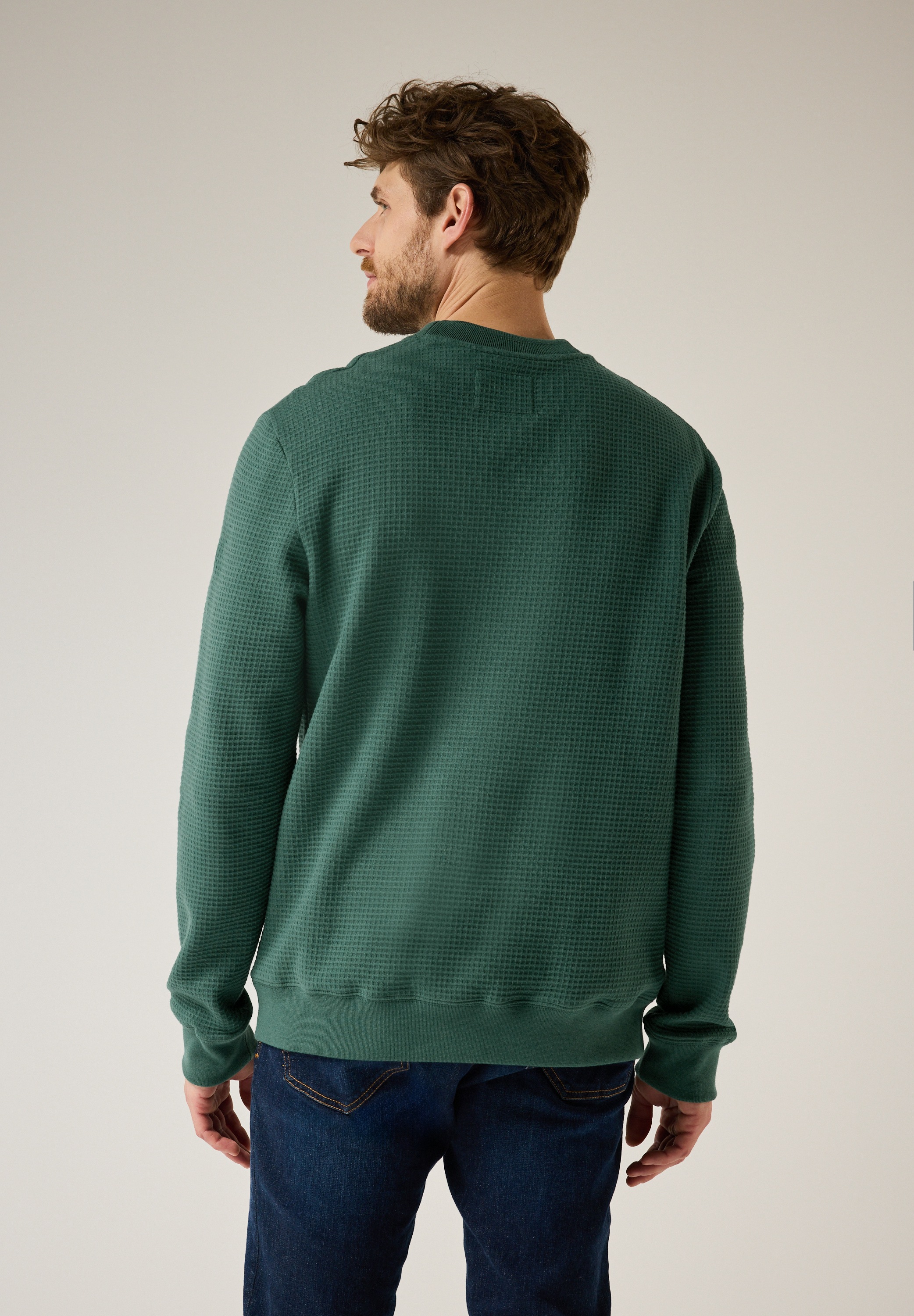 STREET ONE MEN Sweatshirt, mit Struktur