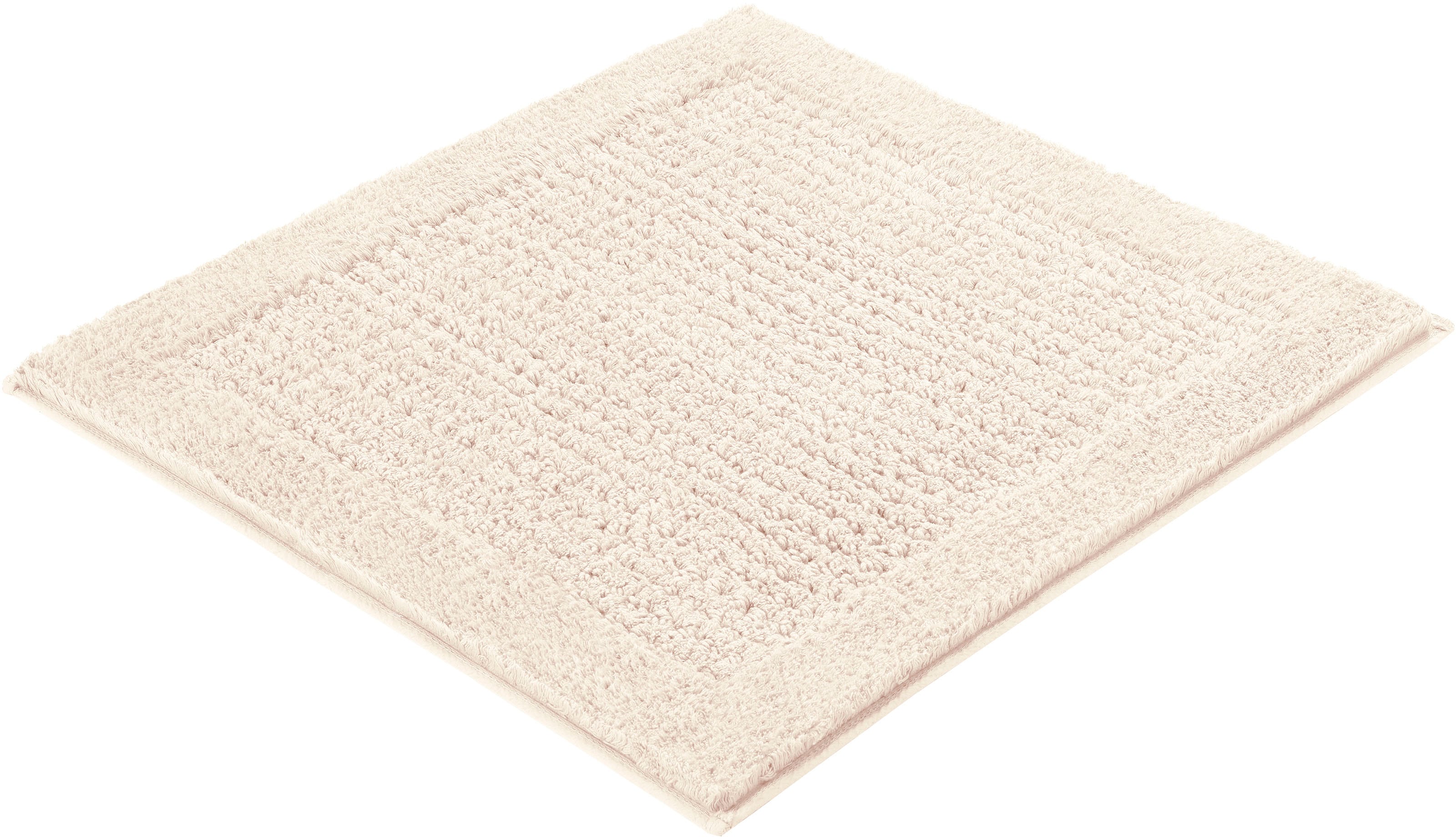 Kleine Wolke Badematte "Net, Badvorleger, Badezimmer Teppich" Höhe 17 mm rutschhemmend beschichtet fußbodenheizungsgeeignet Badteppich, Uni Farben, rutschhhemmend