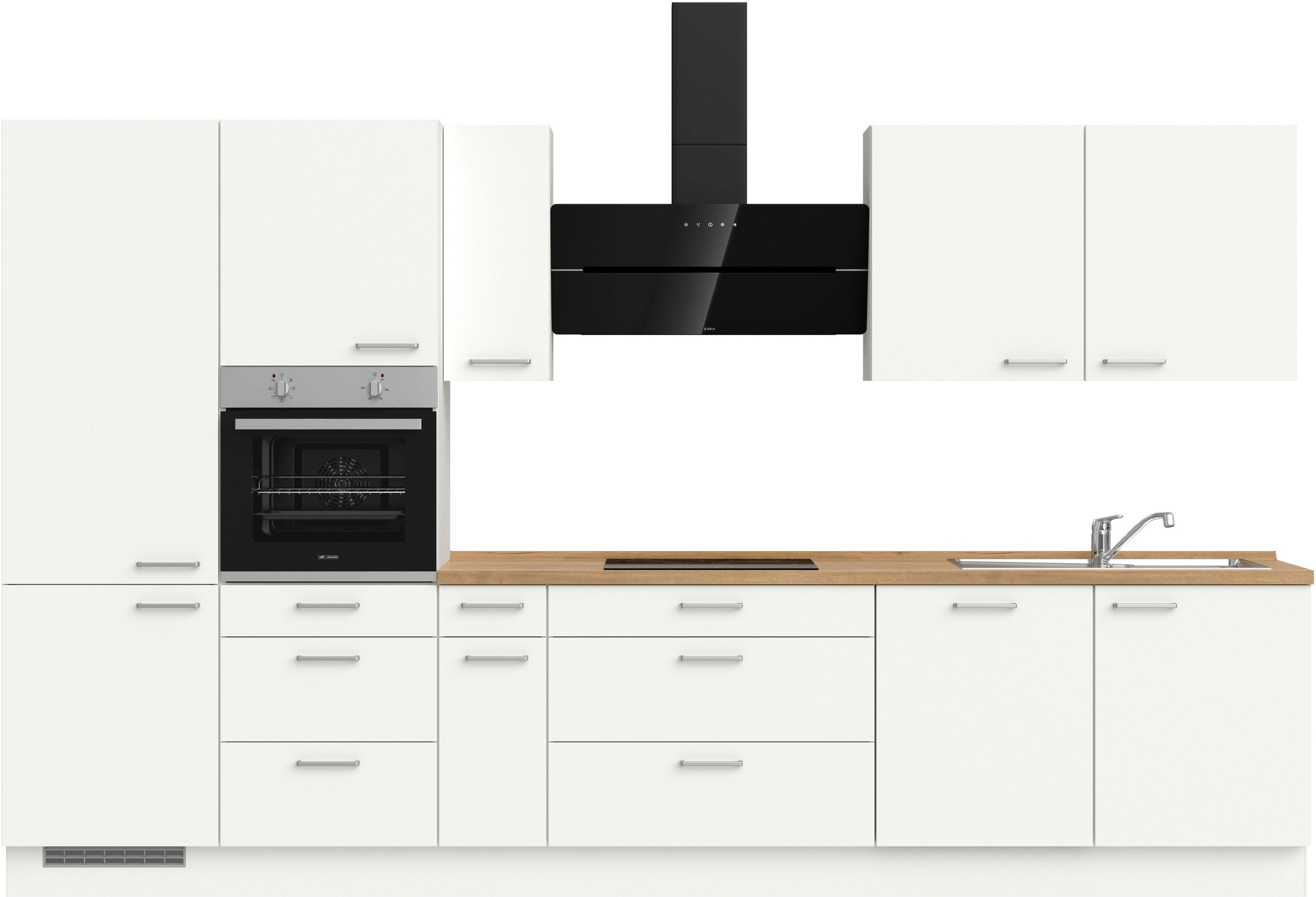 nobilia Küchenzeile ""Touch II", NEU: individuell anpassbar mit gratis Profi-Beratung" vormontiert, Breite 360 cm, Ausrichtung wählbar, wahlw. mit E-Geräten