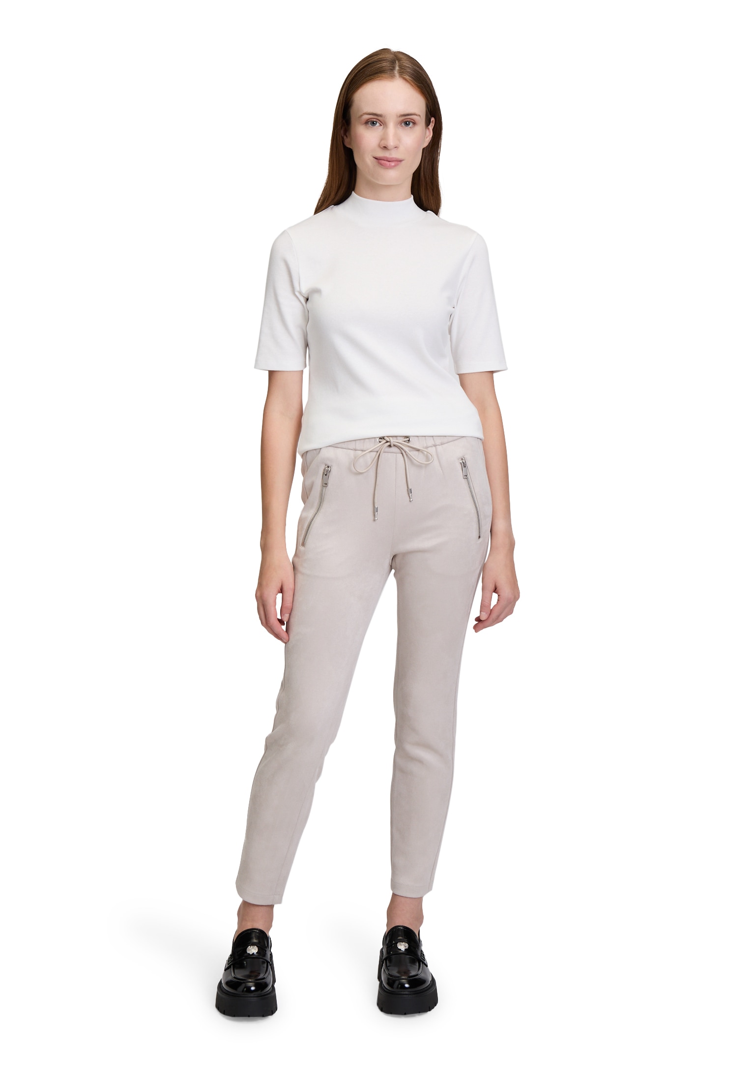 Cartoon Kurzarmshirt »Cartoon Damen Basic Shirt mit Kragen«, (1 tlg.), Material