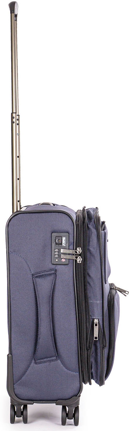 Stratic Weichgepäck-Trolley »Bendigo Light + S, navy«, 4 Rollen, Handgepäck Reisekoffer Reisegepäck TSA-Zahlenschloss